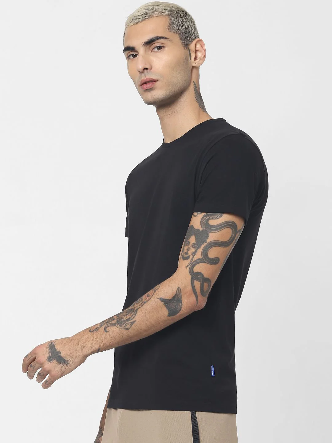 Black Crew Neck T-shirt - Image 3