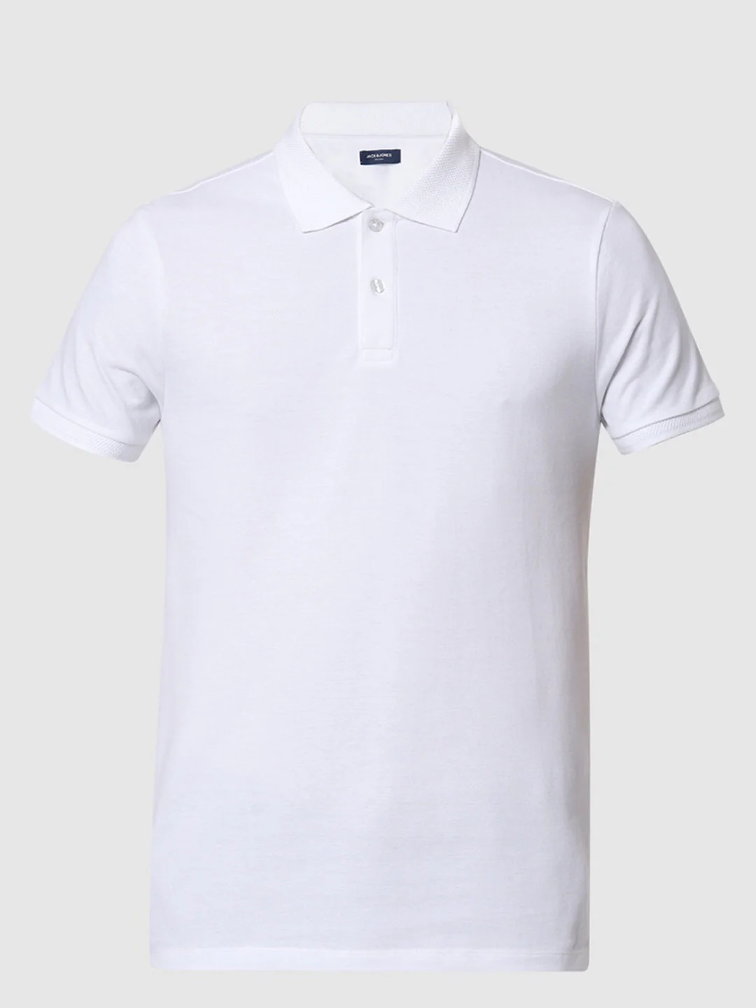 White Jacquard Cotton Polo - Image 2