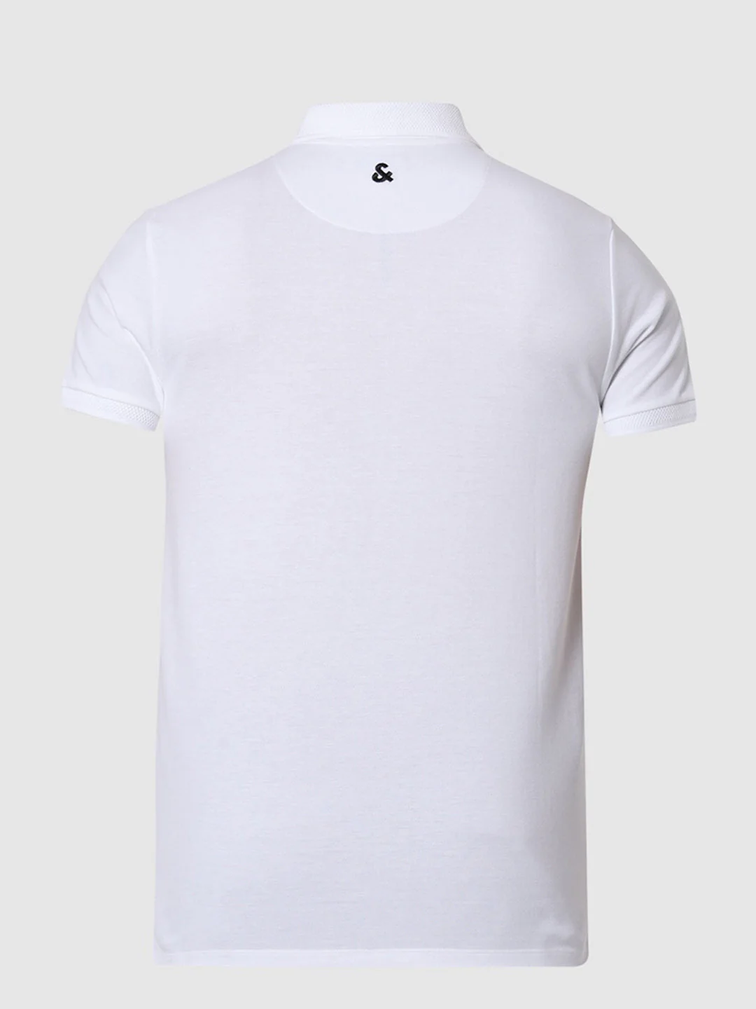 White Jacquard Cotton Polo - Image 3