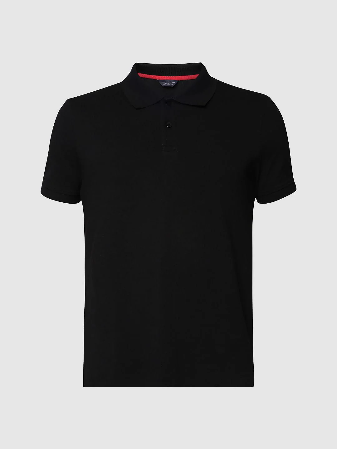 Black Cotton Slim Fit Polo - Image 7