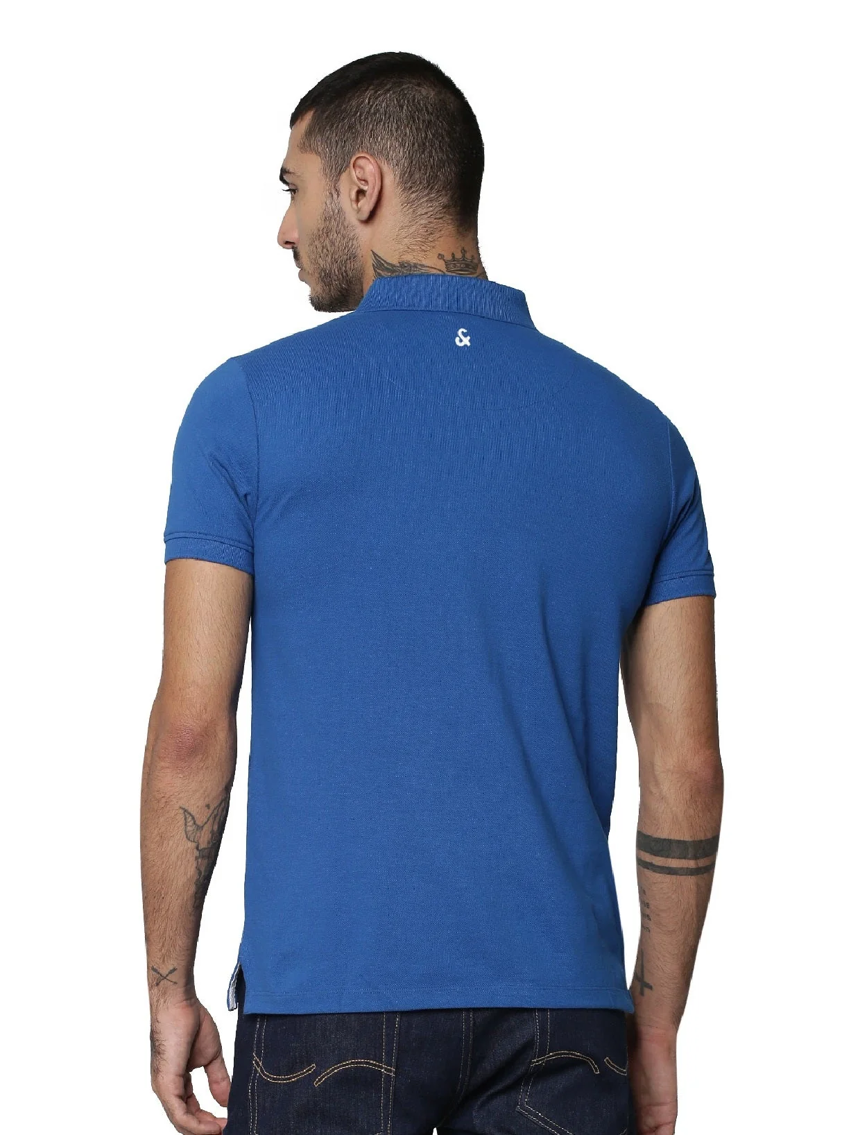 Electric Blue Cotton Polo - Image 6