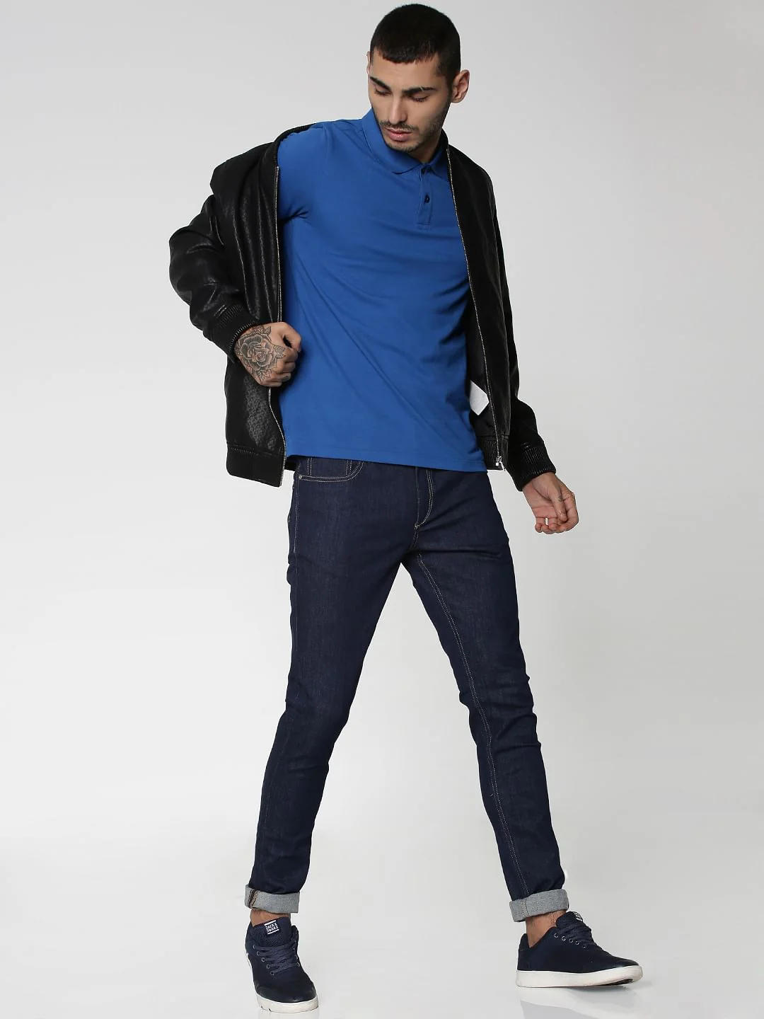 Electric Blue Cotton Polo - Image 8