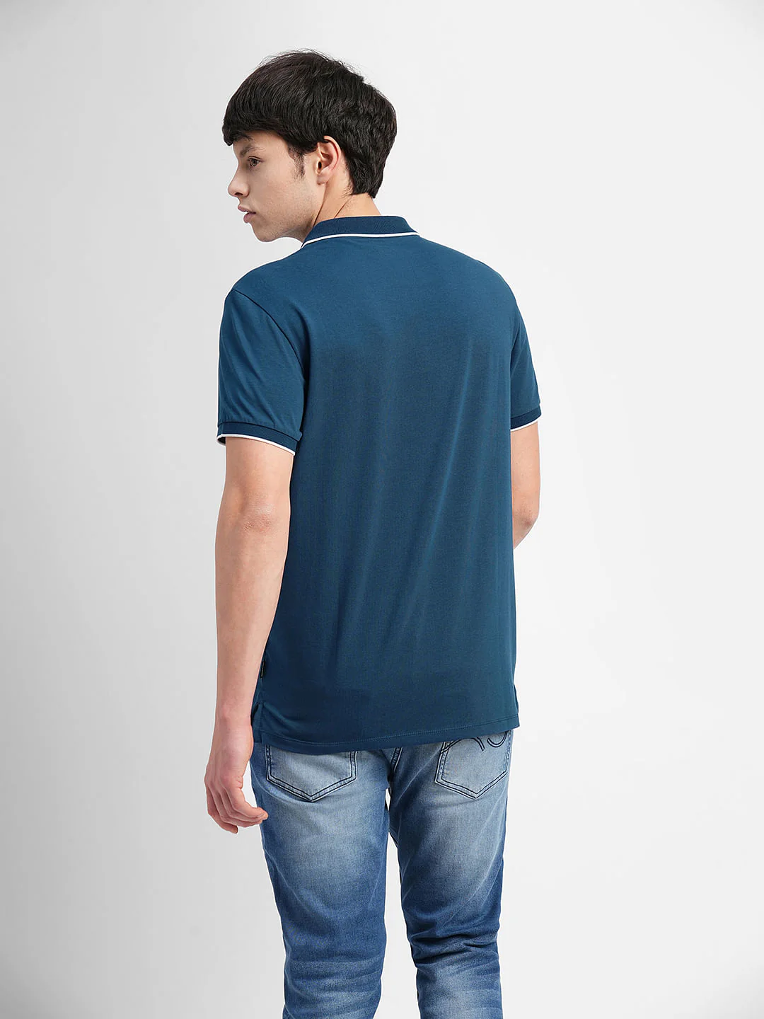 Blue Polo Neck T-shirt - Image 4
