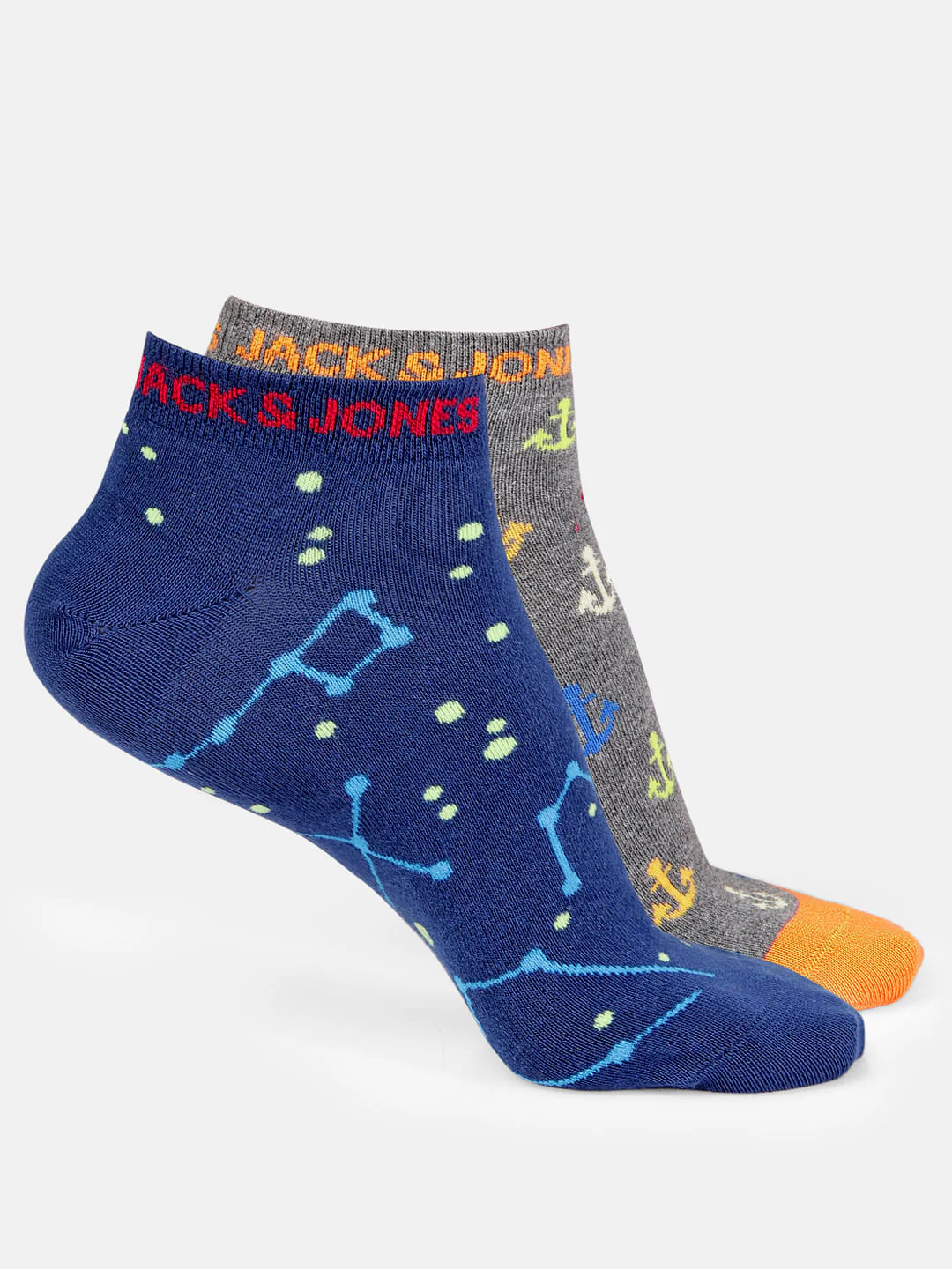 Pack of Two Ankle Length Socks - Blue & Grey