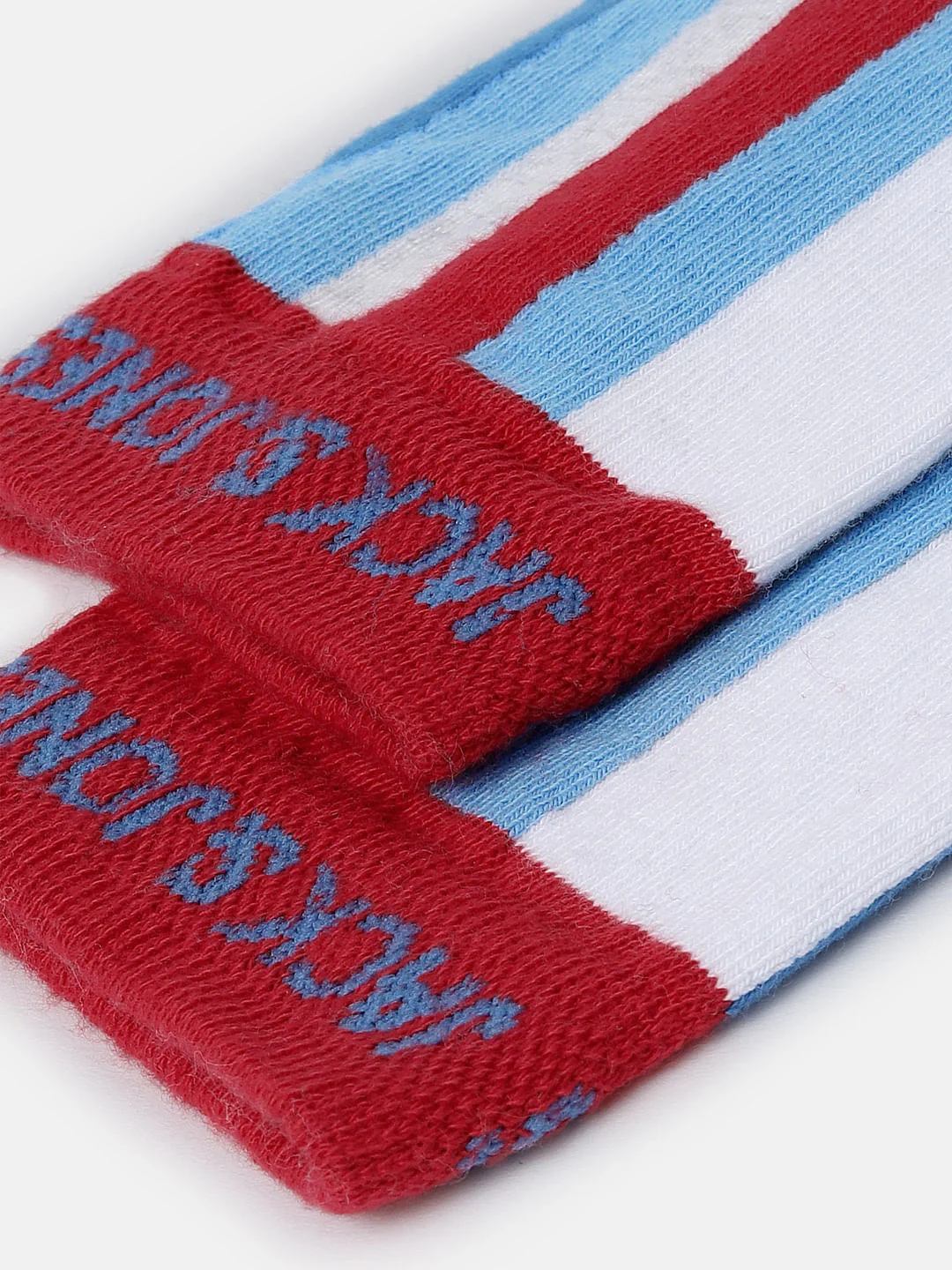 Blue Striped Mid Calf Length Socks - Image 5
