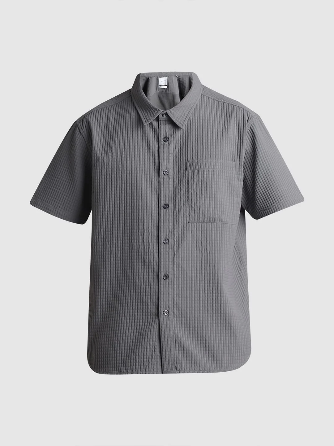 Grey Dobby Co-ord Set Shirt - Image 7