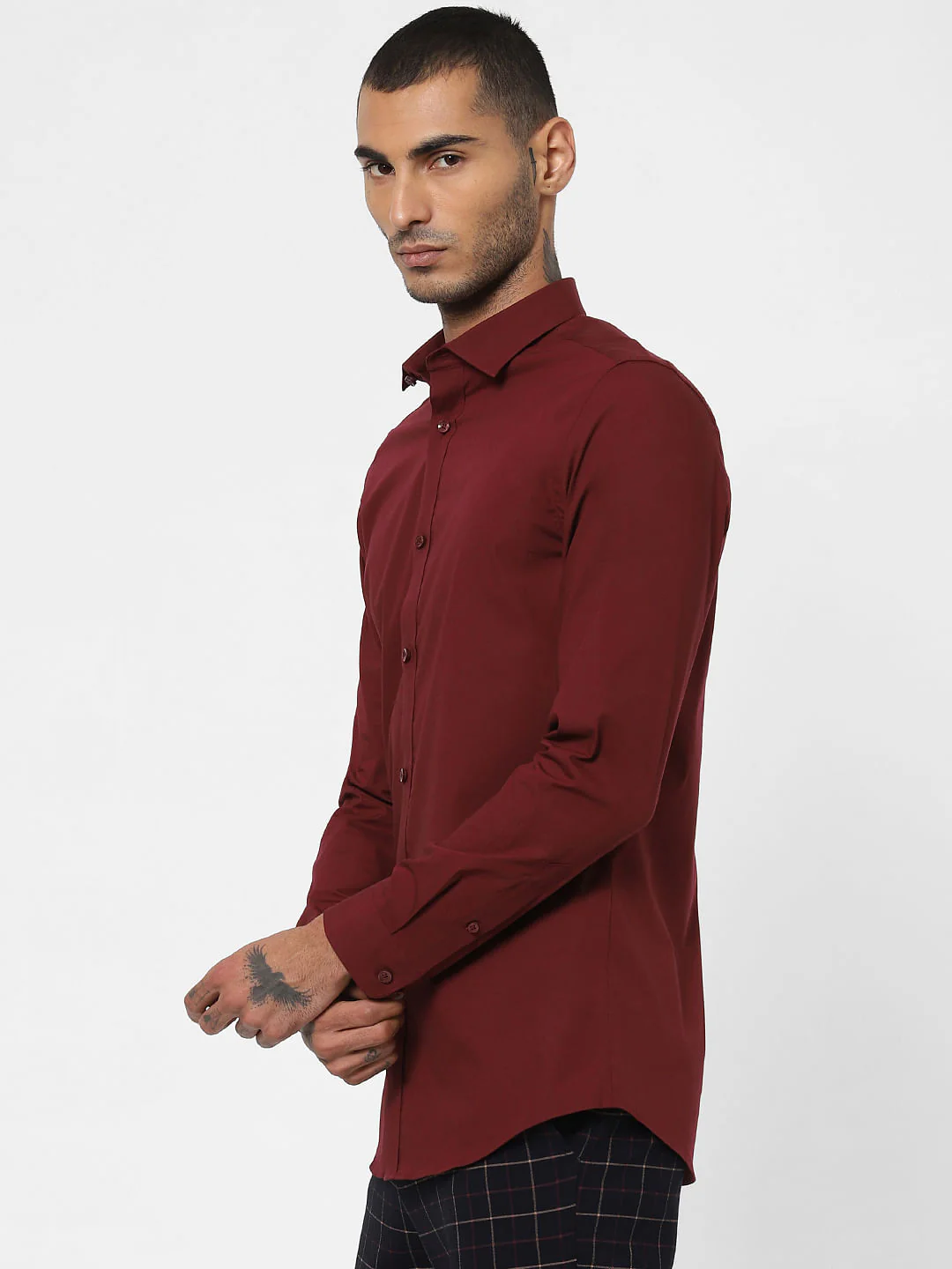 Maroon Full Sleeves Shirt - Image 3