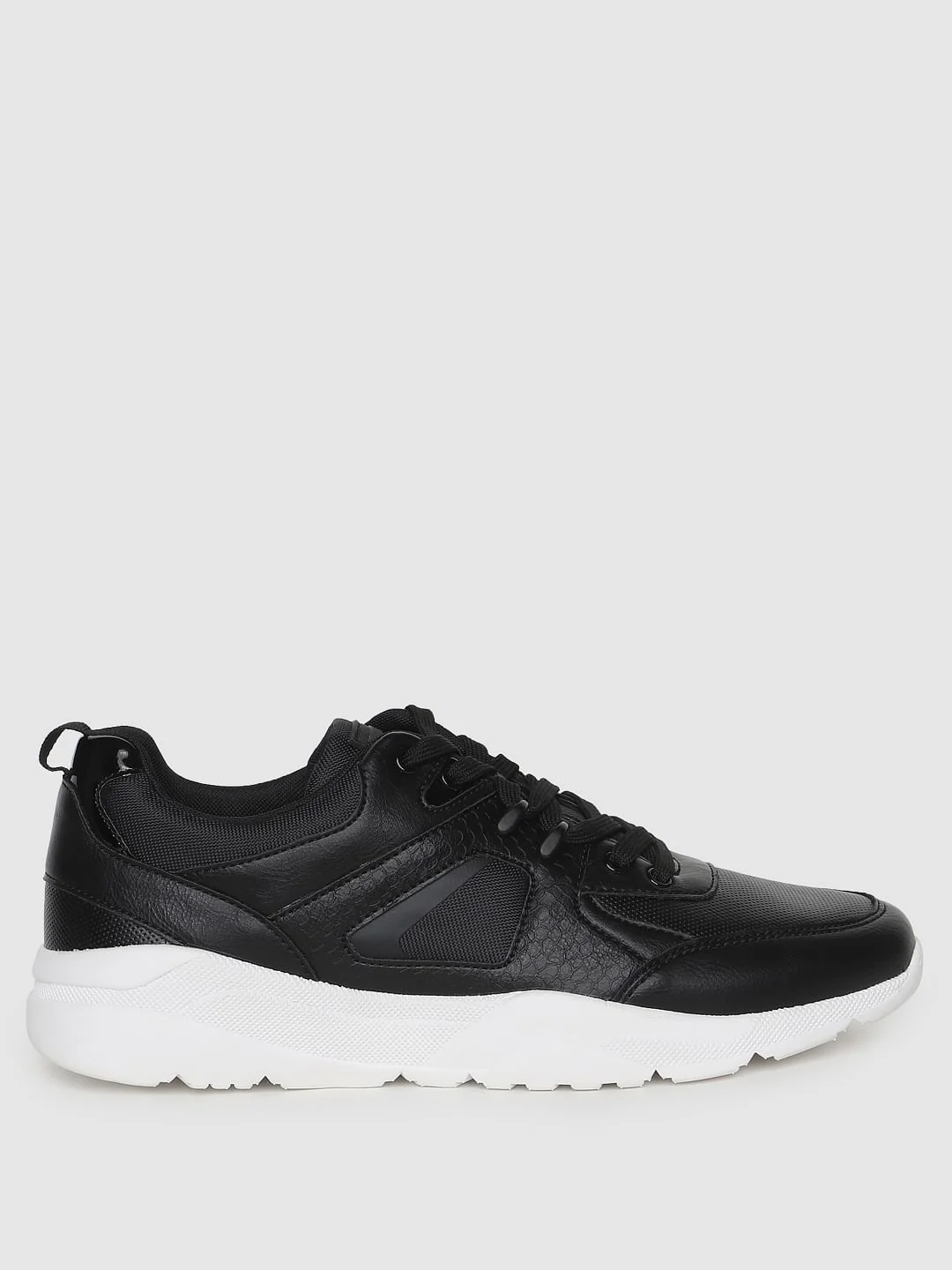 Black PU Sneakers