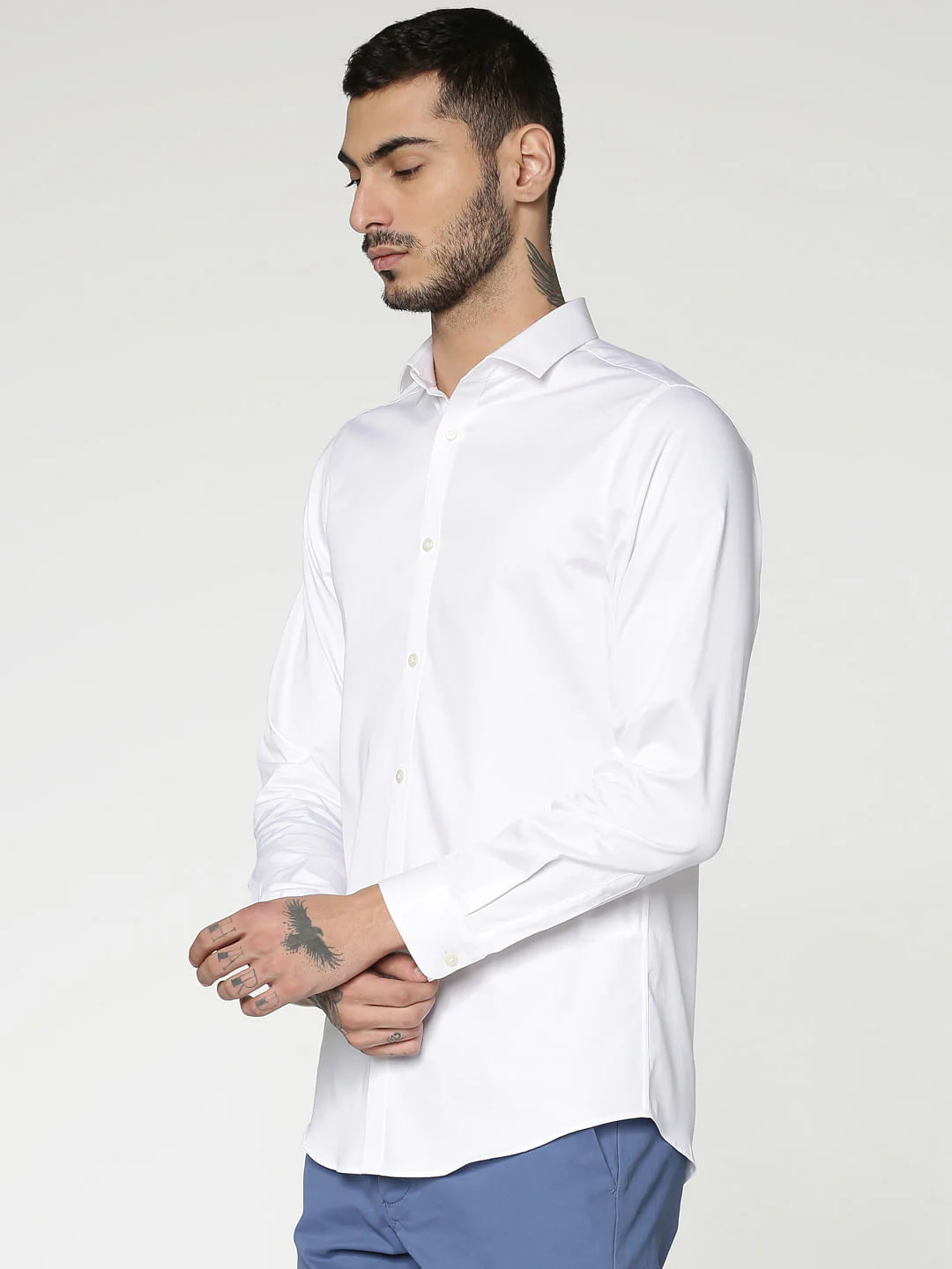 White Full Sleeves Shirt - Image 3