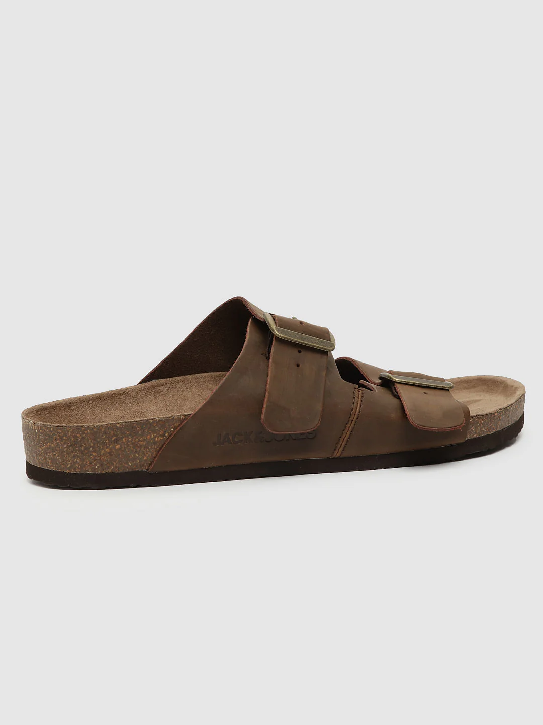 Brown Leather Slip-On Sandals - Image 3