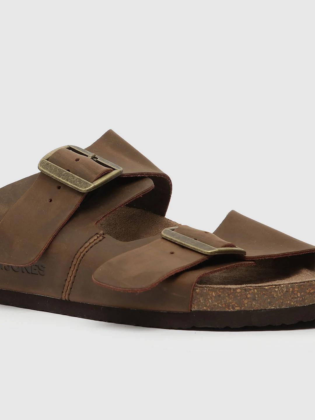 Brown Leather Slip-On Sandals - Image 5