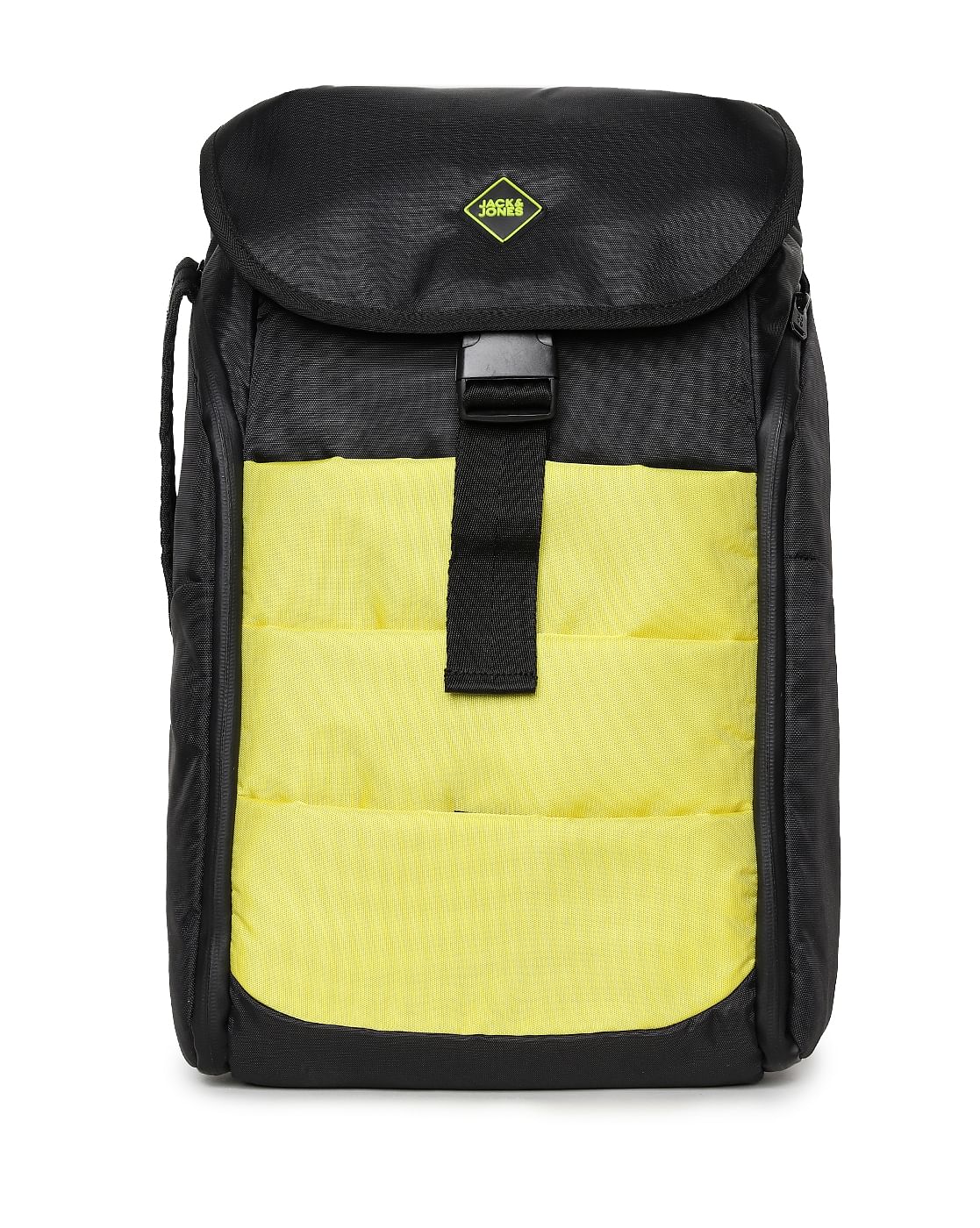 Yellow Colourblocked Backpack