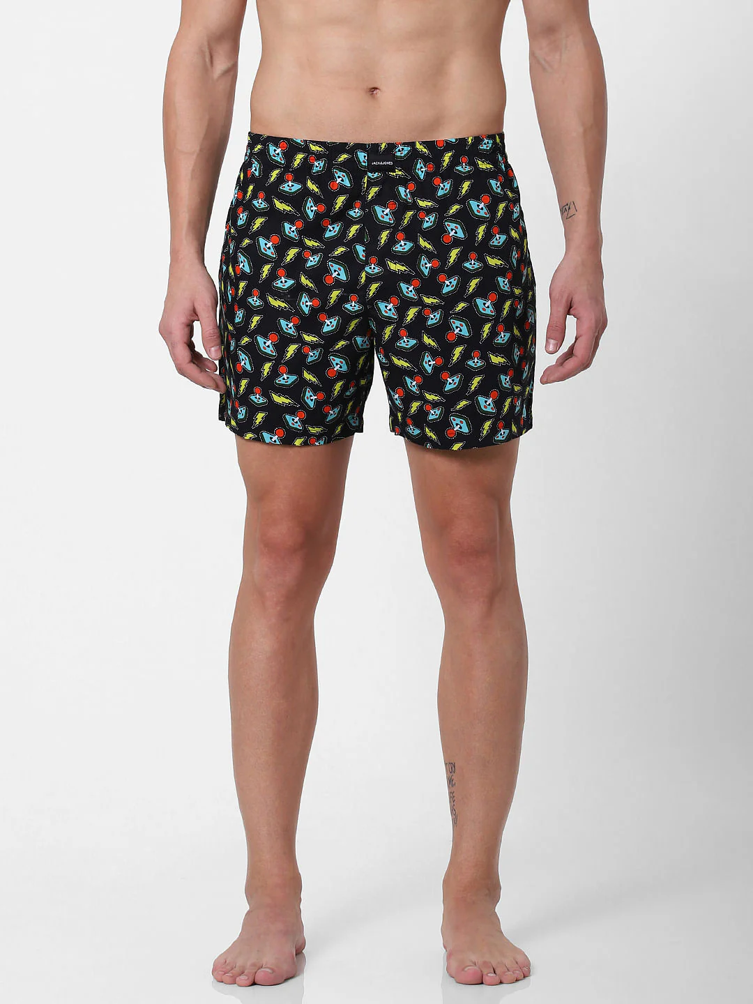 Black Graphic Print Boxers