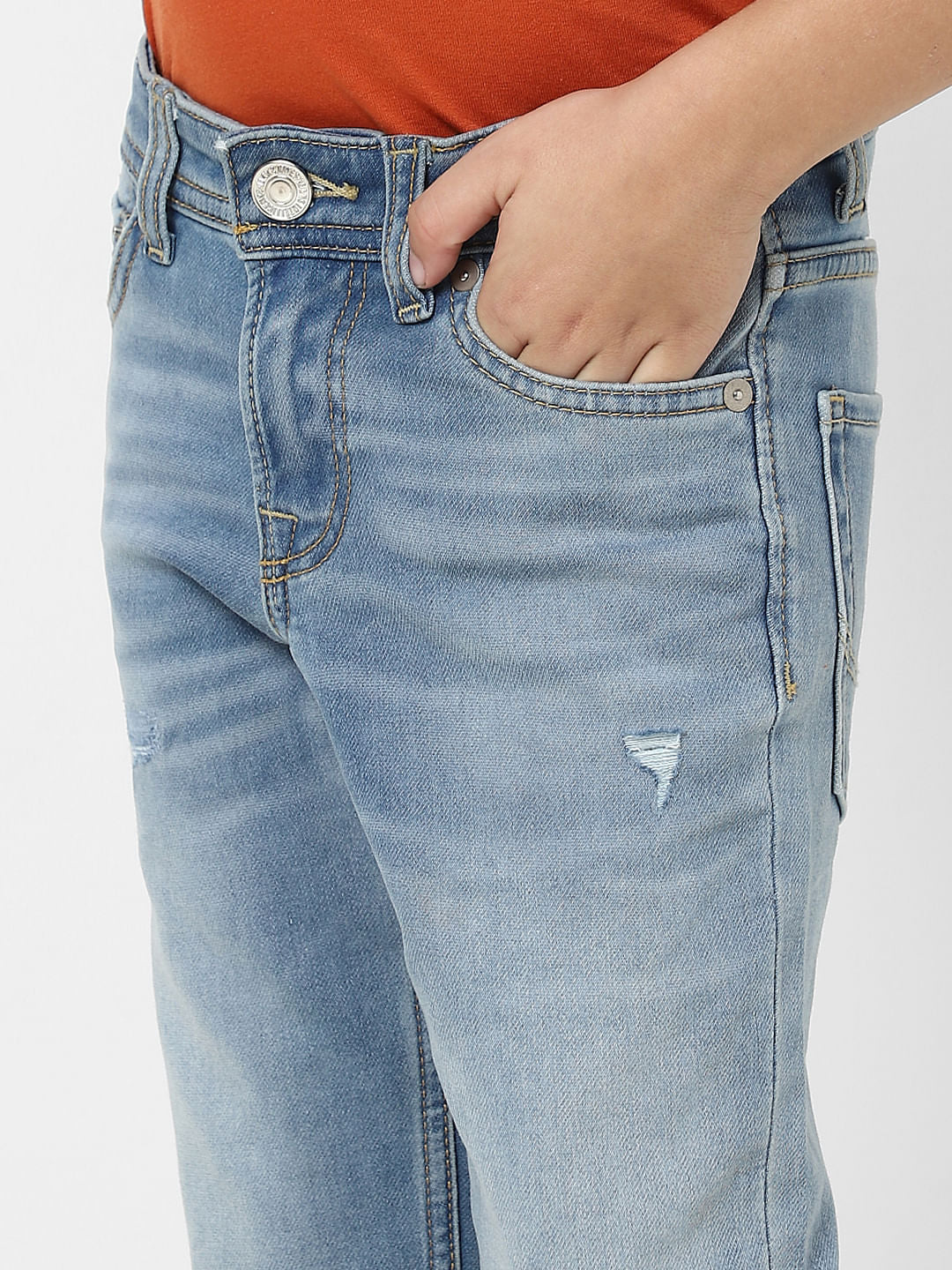 Boys Blue Mid Rise Clark Regular Jeans - Image 5