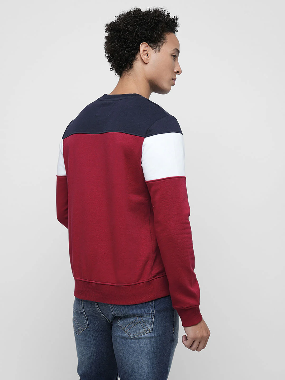 PRODUKT by JACK&JONES Red Colourblocked Print Sweatshirt - Image 4