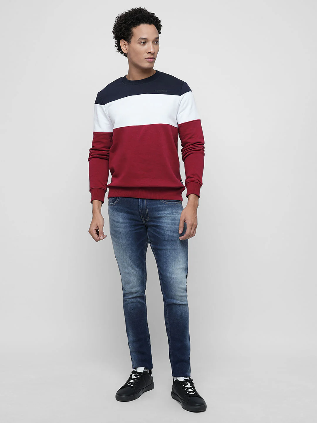 PRODUKT by JACK&JONES Red Colourblocked Print Sweatshirt - Image 5