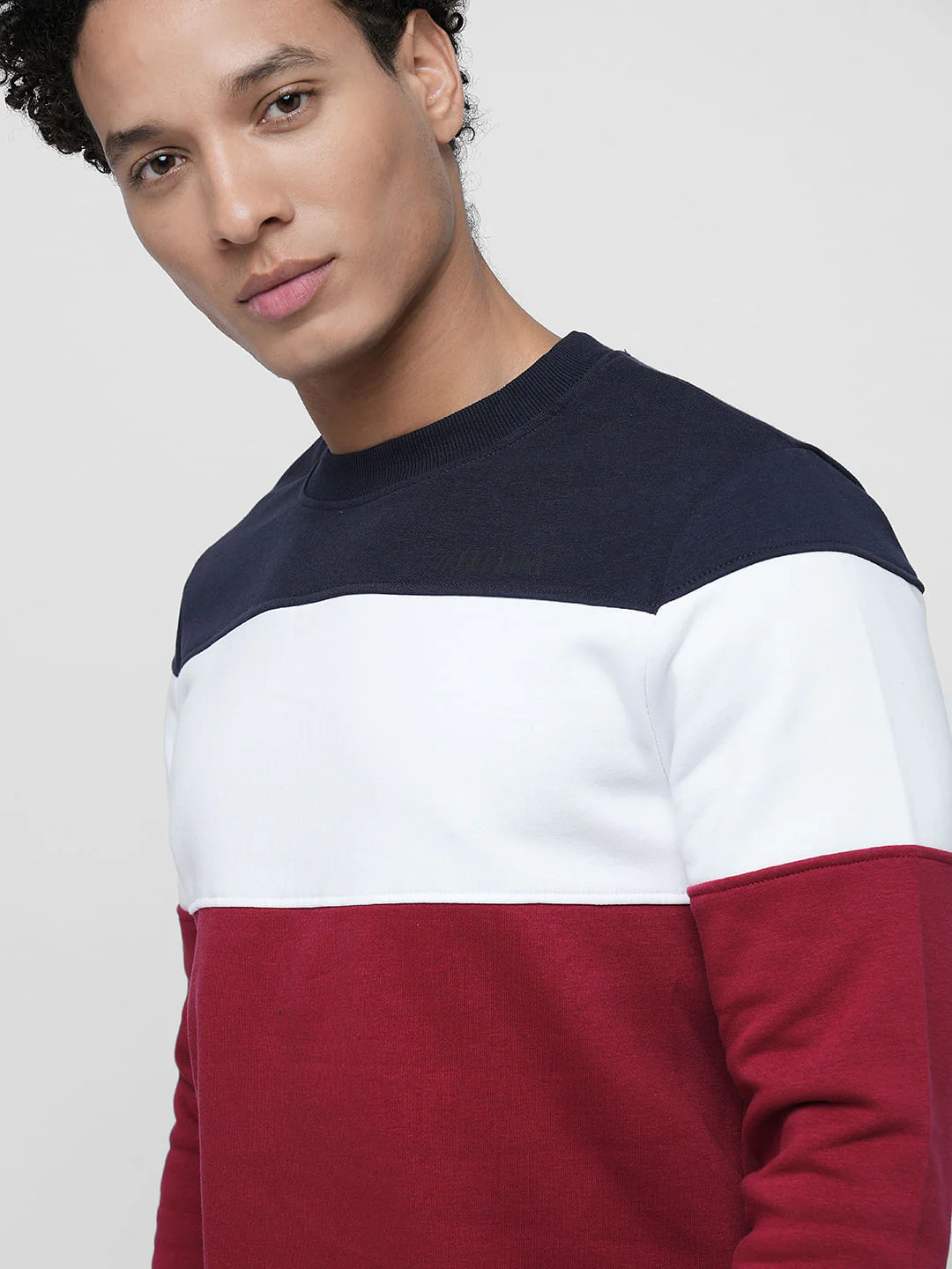 PRODUKT by JACK&JONES Red Colourblocked Print Sweatshirt - Image 6