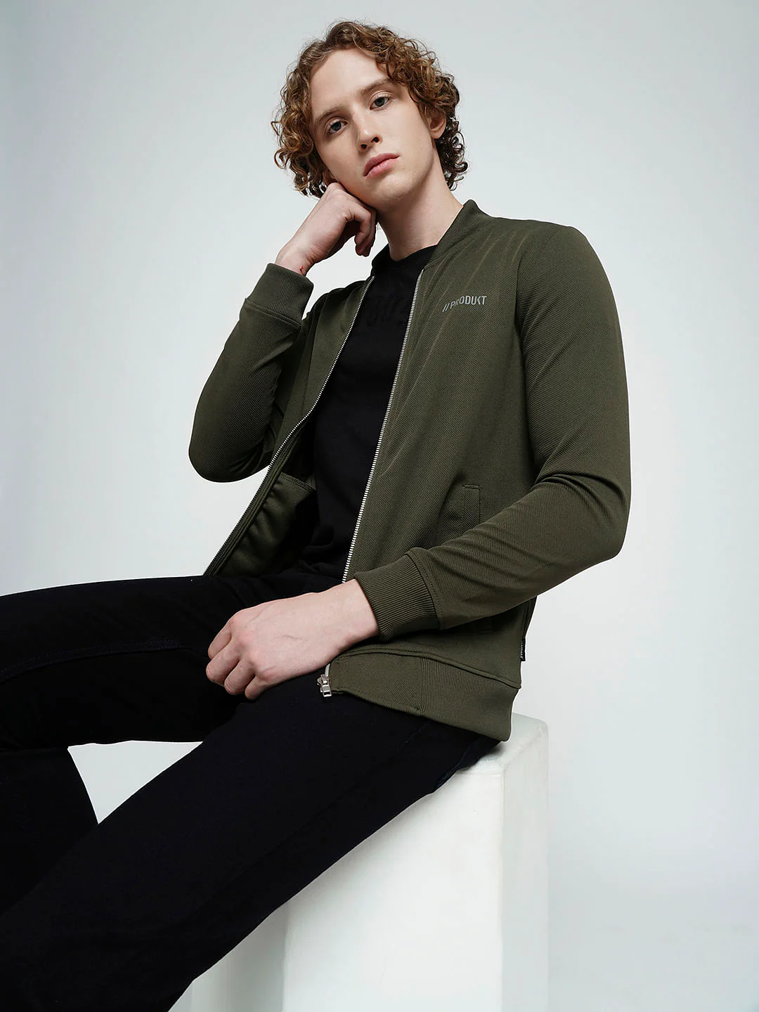 PRODUKT by JACK&JONES Dark Green Zip-Up Sweatshirt