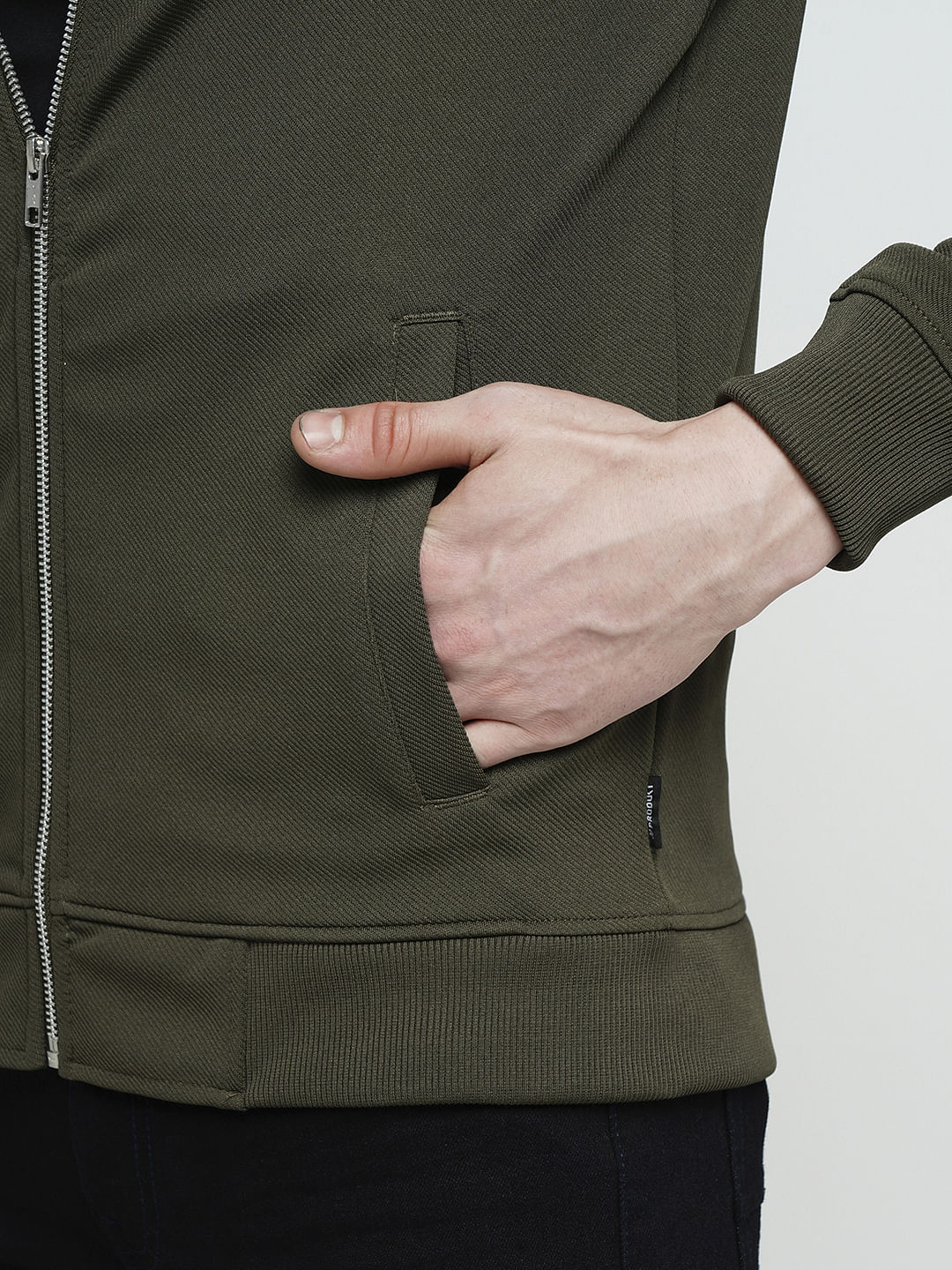 PRODUKT by JACK&JONES Dark Green Zip-Up Sweatshirt - Image 8
