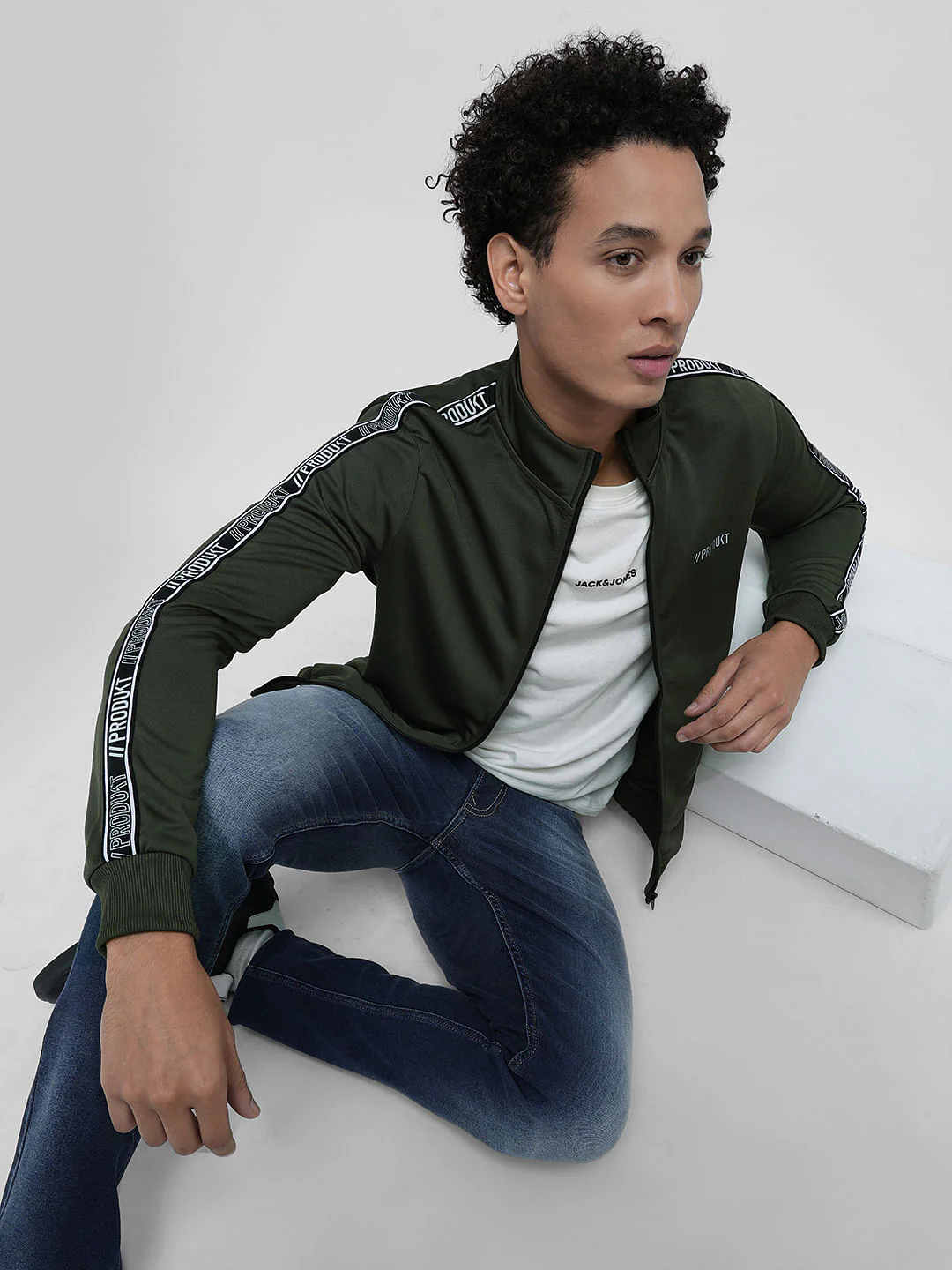 PRODUKT by JACK&JONES Dark Green Tape Detail Sweatshirt
