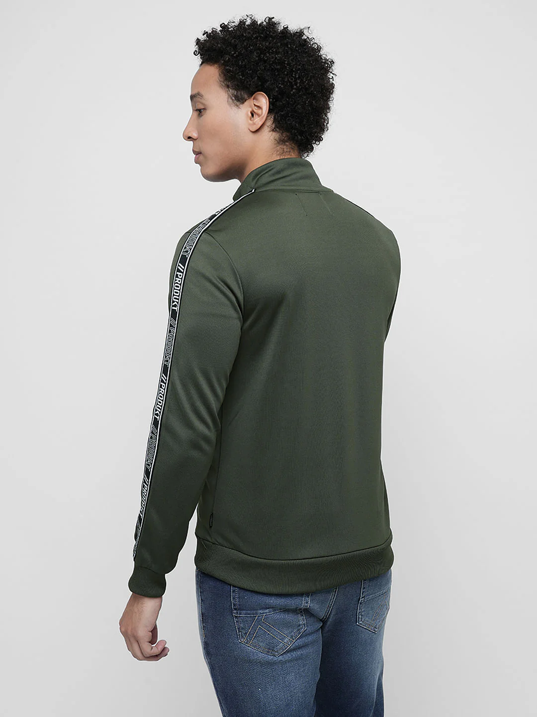 PRODUKT by JACK&JONES Dark Green Tape Detail Sweatshirt - Image 4