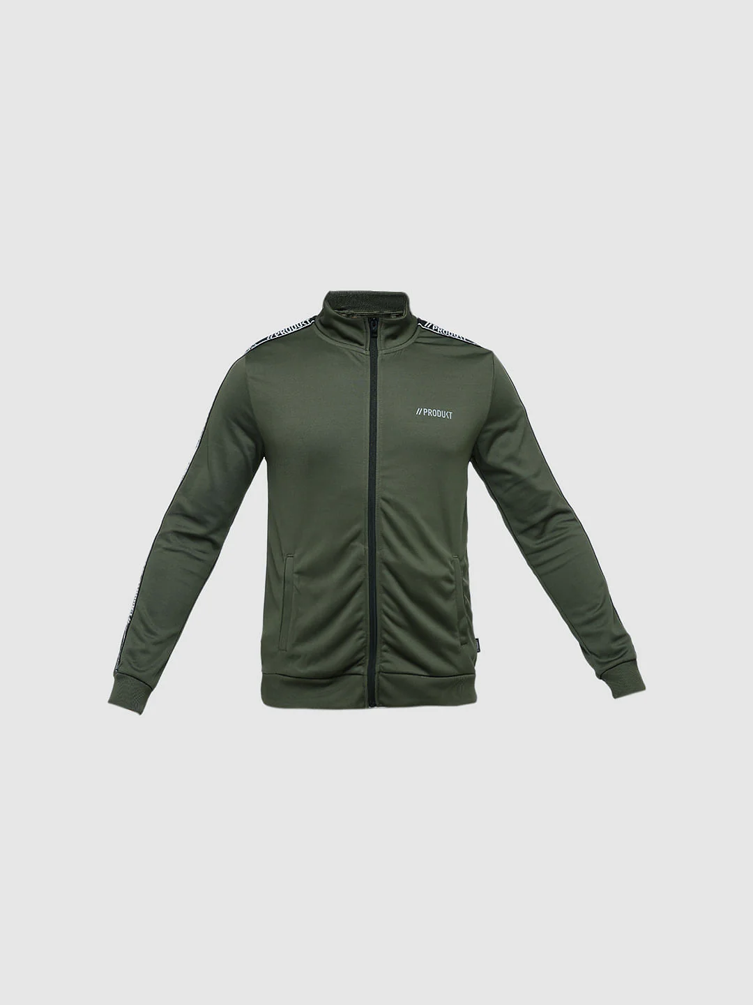 PRODUKT by JACK&JONES Dark Green Tape Detail Sweatshirt - Image 7