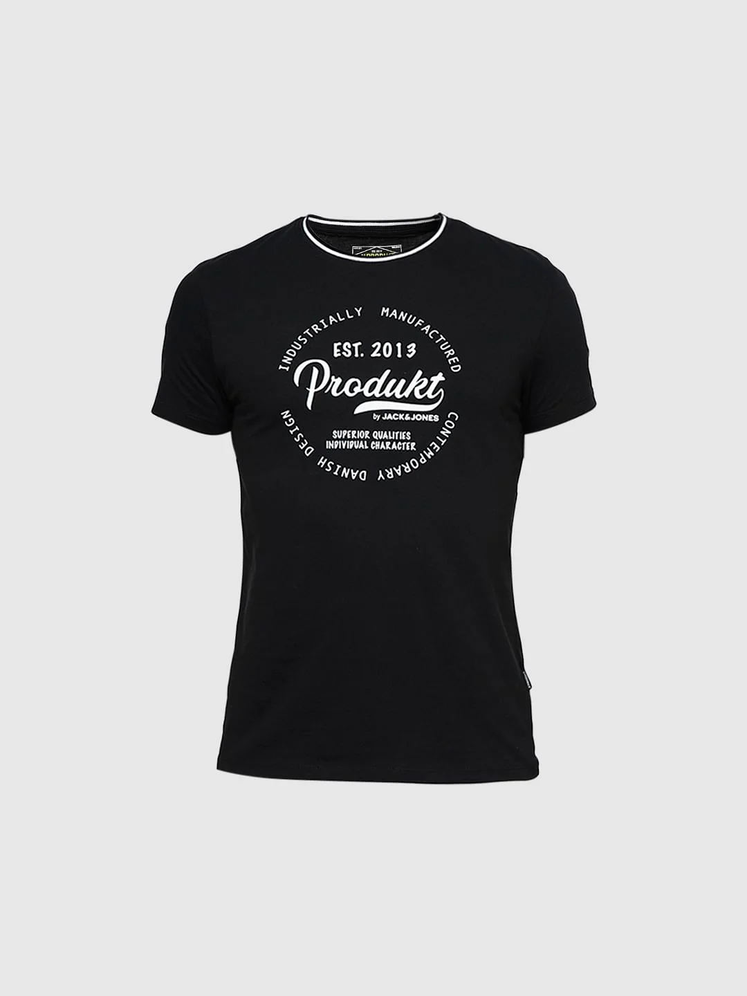 PRODUKT by JACK&JONES Black Logo Text Crew Neck T-shirt - Image 7