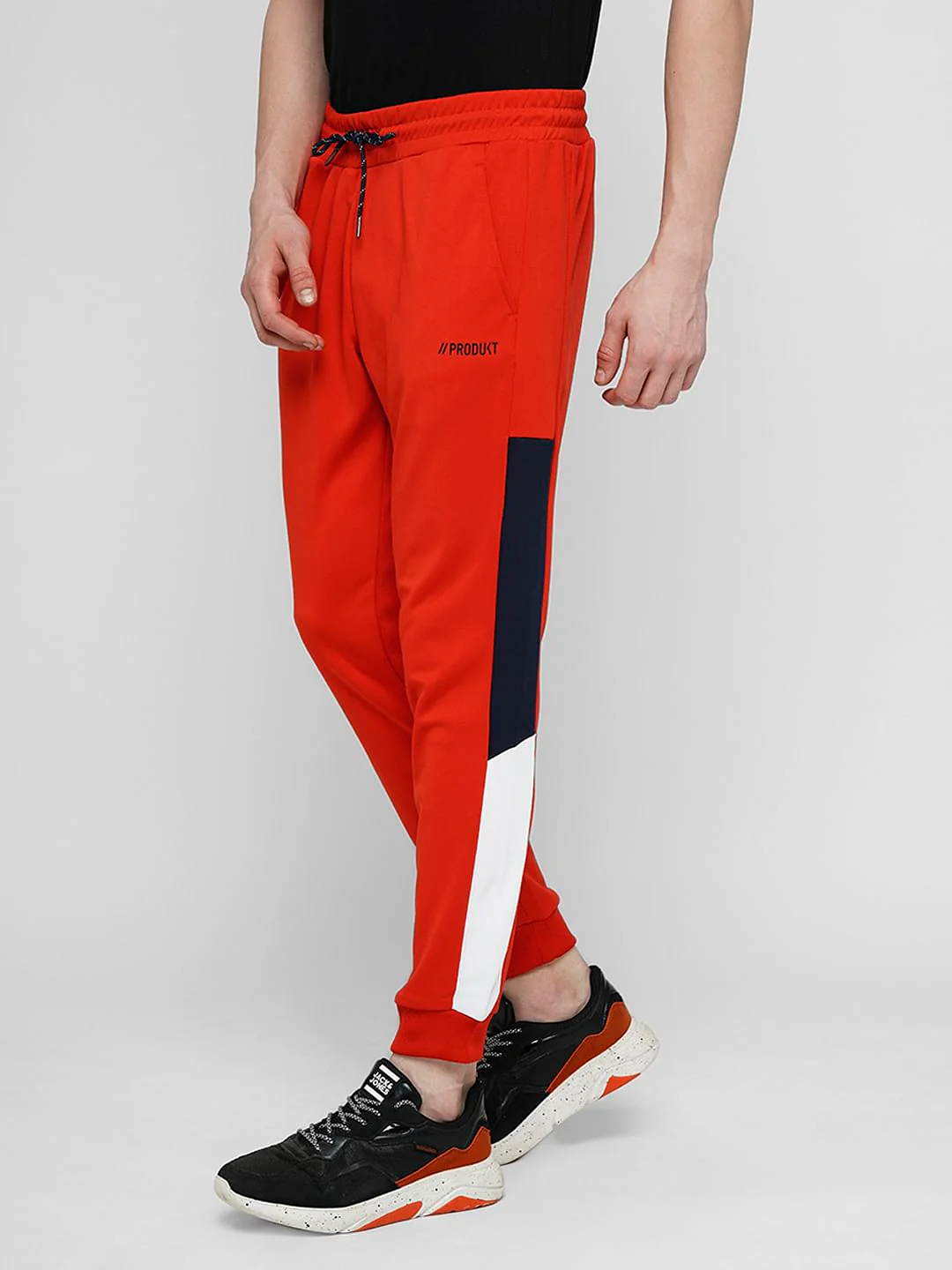 PRODUKT by JACK&JONES Red Mid Rise Cotton Trackpants - Image 3