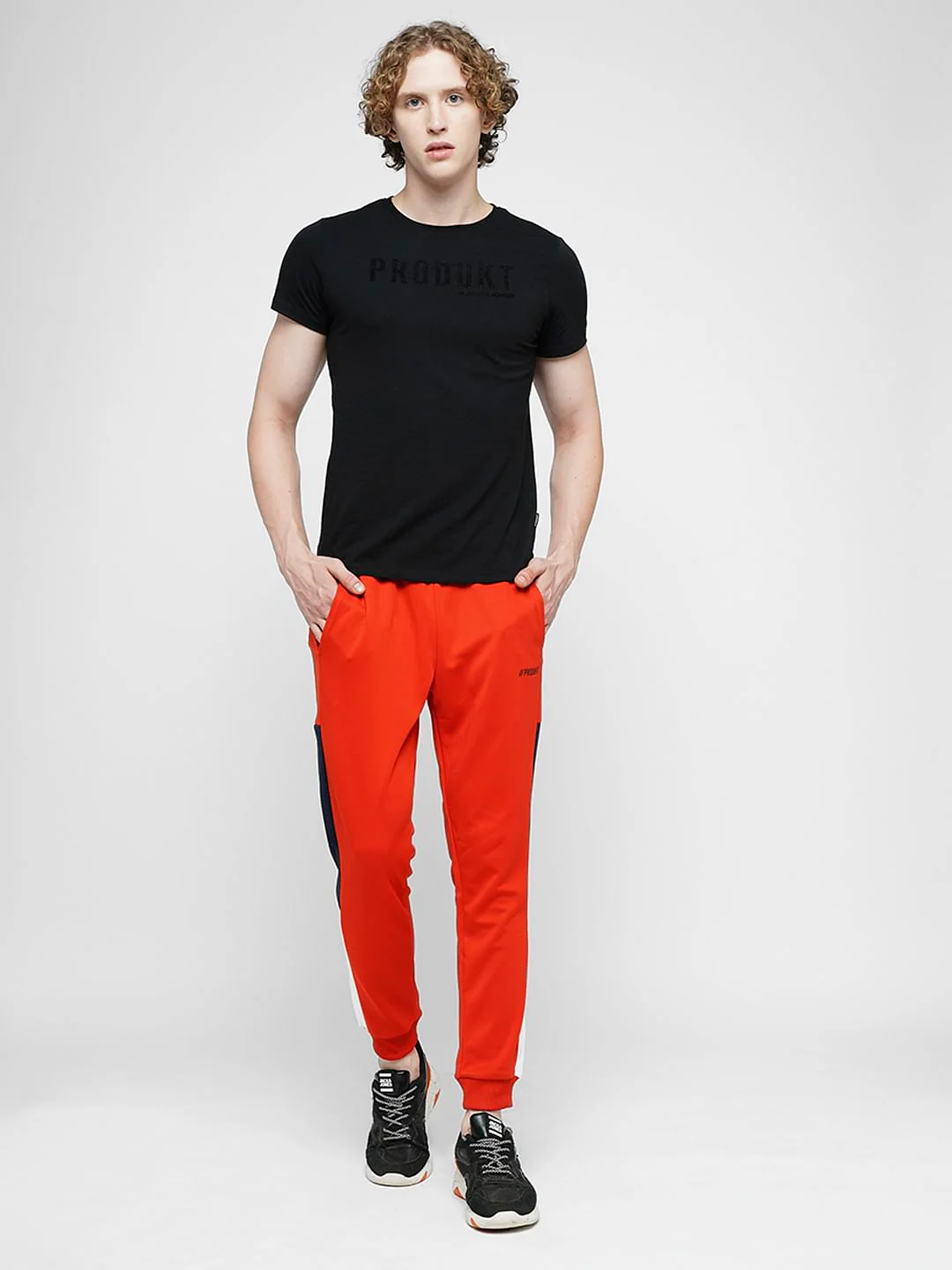 PRODUKT by JACK&JONES Red Mid Rise Cotton Trackpants - Image 5