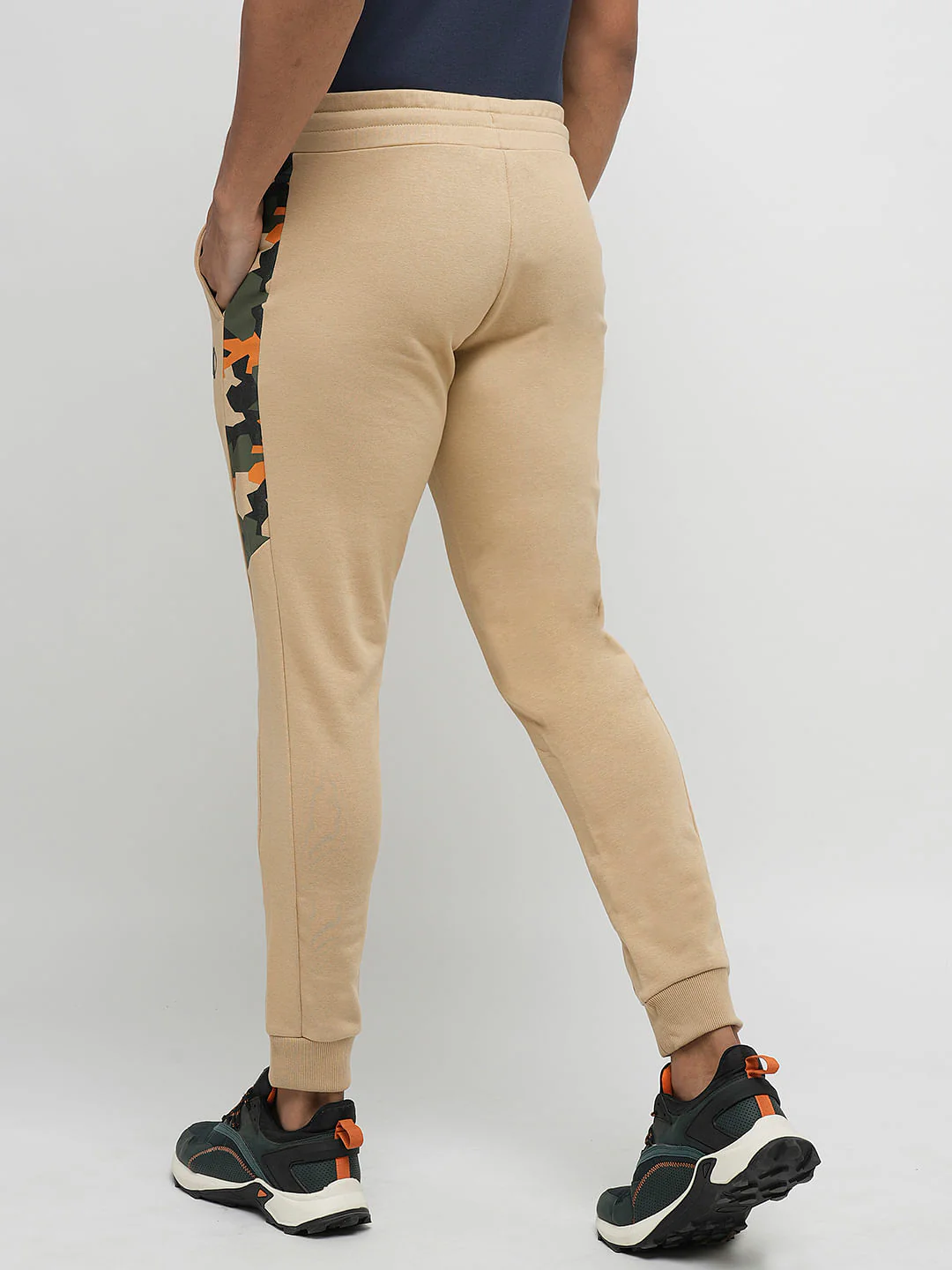 PRODUKT by JACK&JONES Beige Mid Rise Cotton Trackpants - Image 4