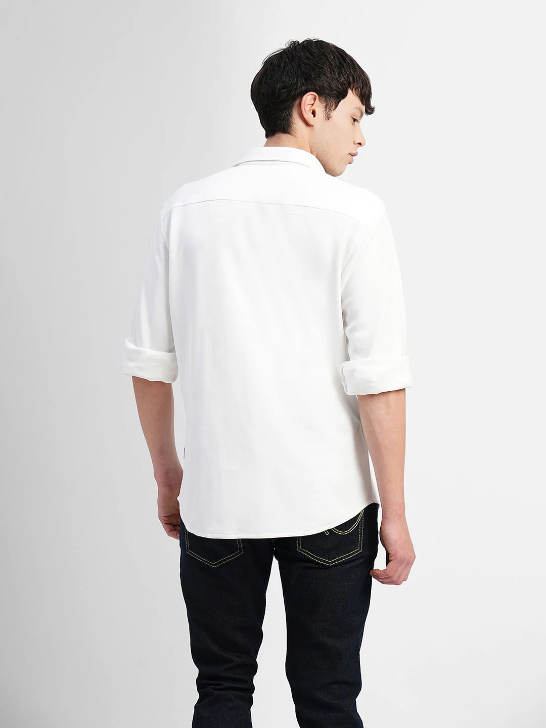 White Floral Print Full Sleeves Shirt - Image 4