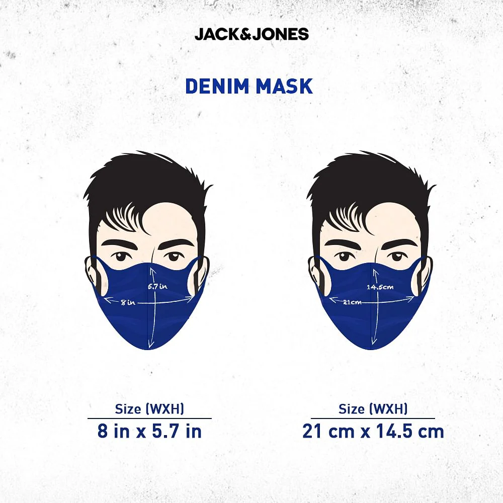 Blue Lightweight Denim 3PLY Mask - Image 7