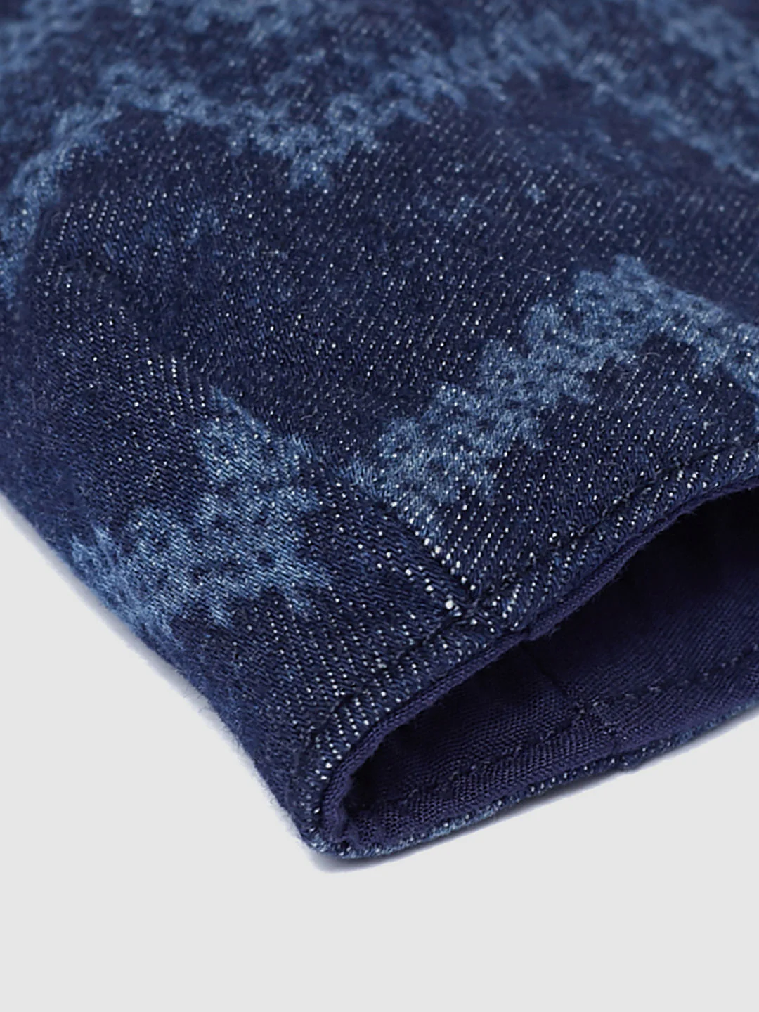 Blue Abstract Print Lightweight Denim 3PLY Mask - Image 5