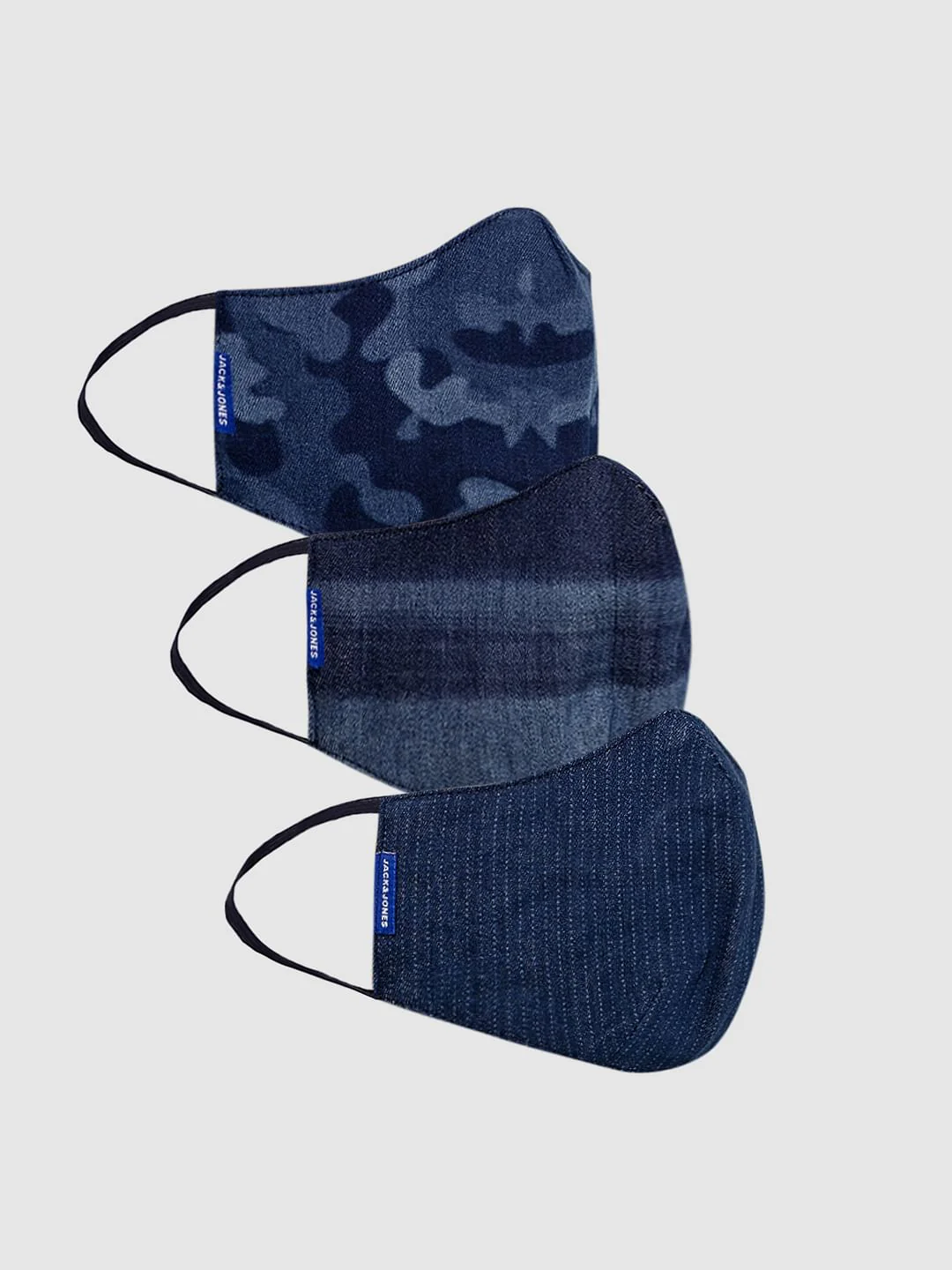 Pack of 3 All Over Print Lightweight Denim 3PLY Mask