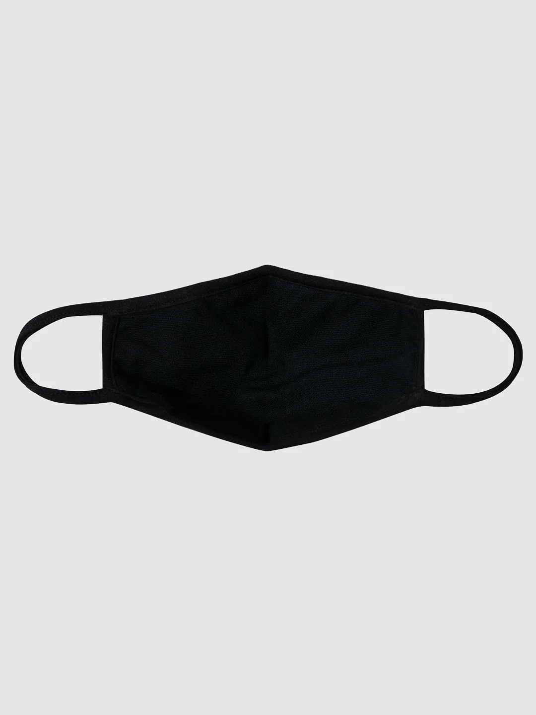 Black Text Print Knit 3PLY Mask - Image 3
