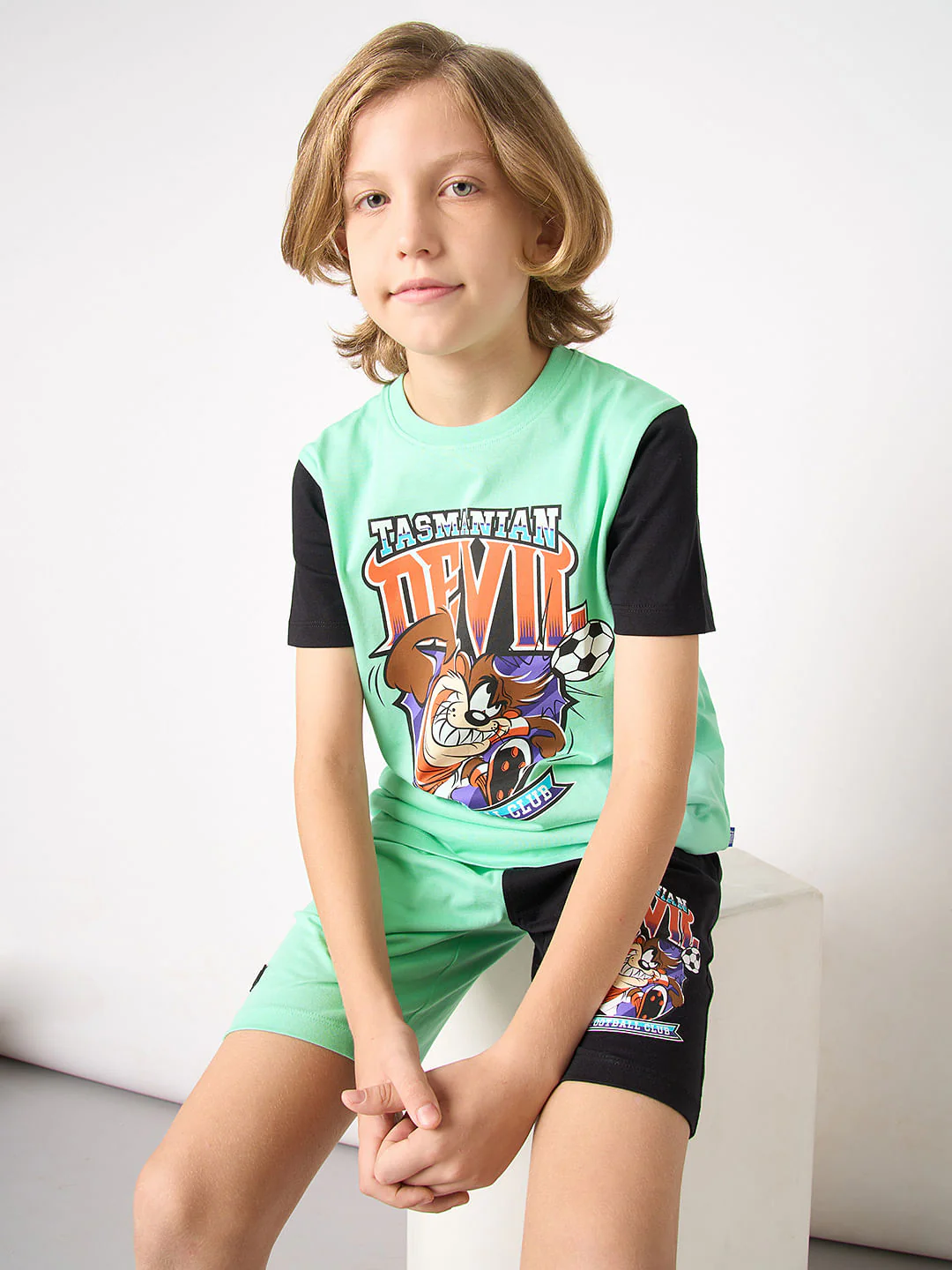 Looney Tunes Black Tasmanian Devil Co-ord Set T-shirt