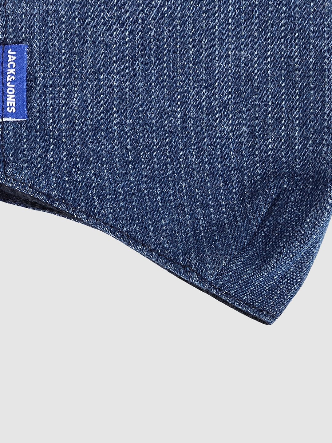 Blue Striped 3PLY Around the Head Loops Mask - Image 3