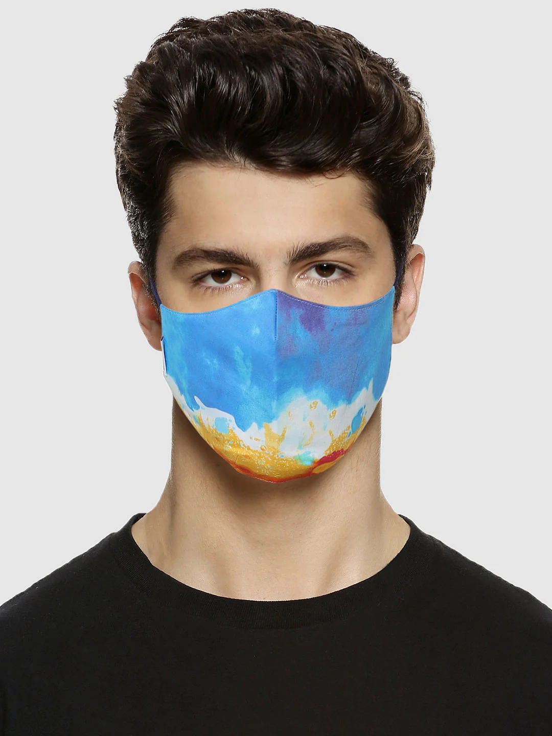 Pack of 3 Blue All Over Print B95 3 PLY Mask - Image 2