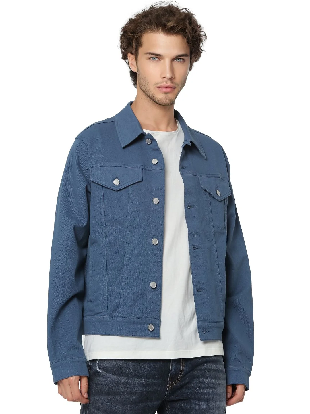 Blue Trucker Jacket - Image 2