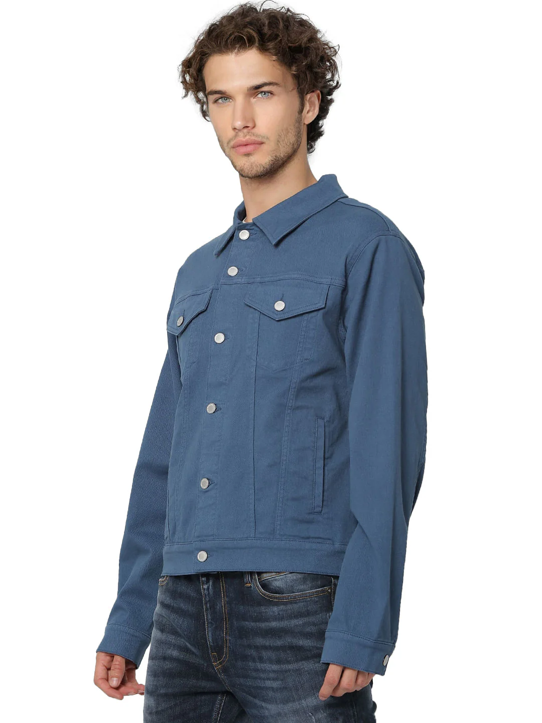 Blue Trucker Jacket - Image 3