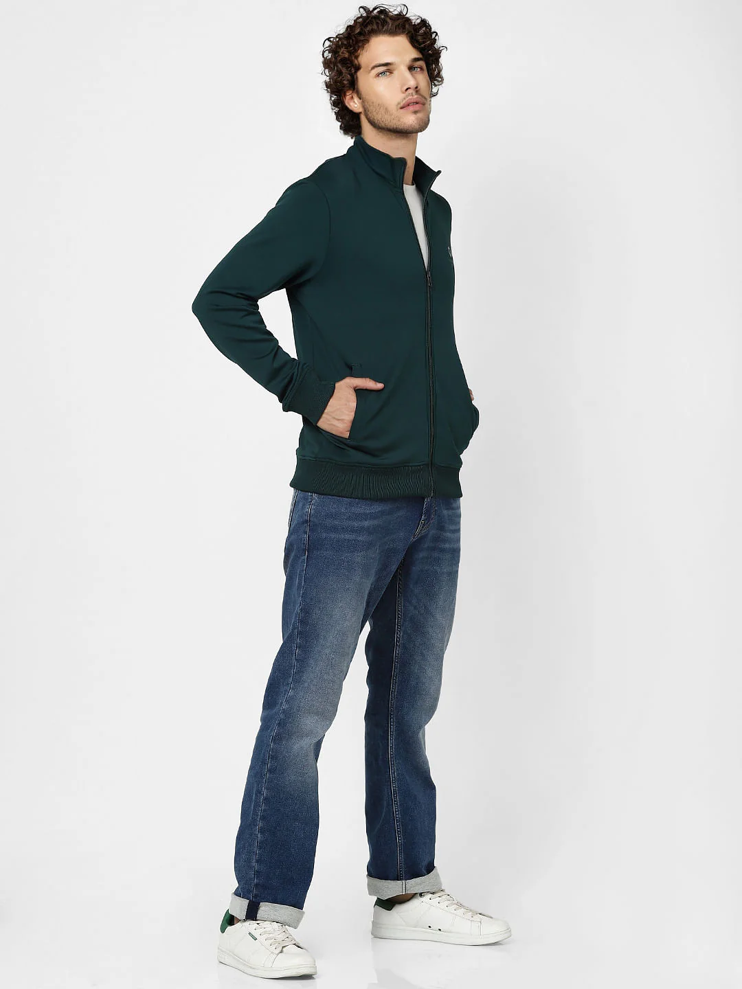 Green High Neck Jacket