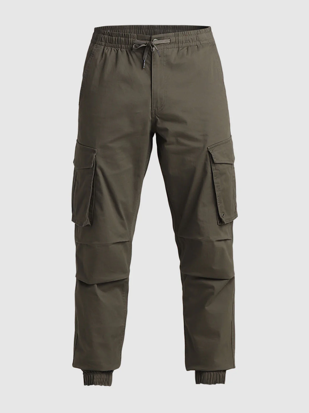 Olive Mid Rise Cargo Pants - Image 6