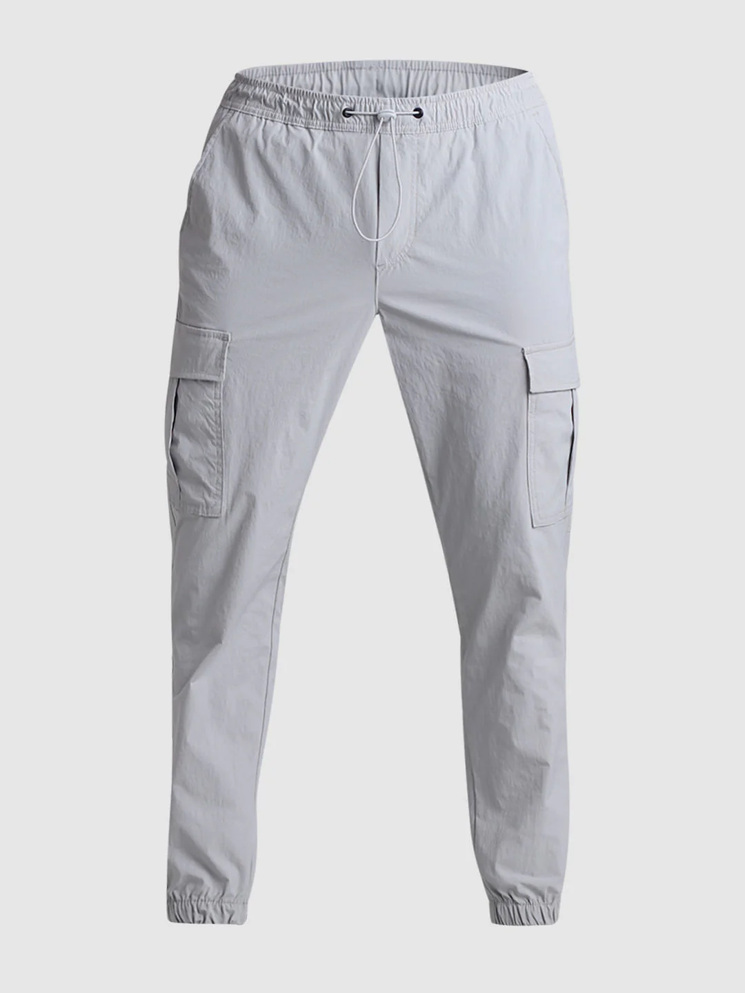 Grey Mid Rise Slim Fit Cargos - Image 6
