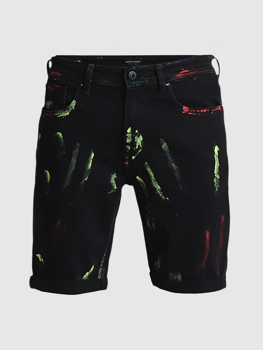 Black Paint Print Co-ord Set Shorts - Image 7