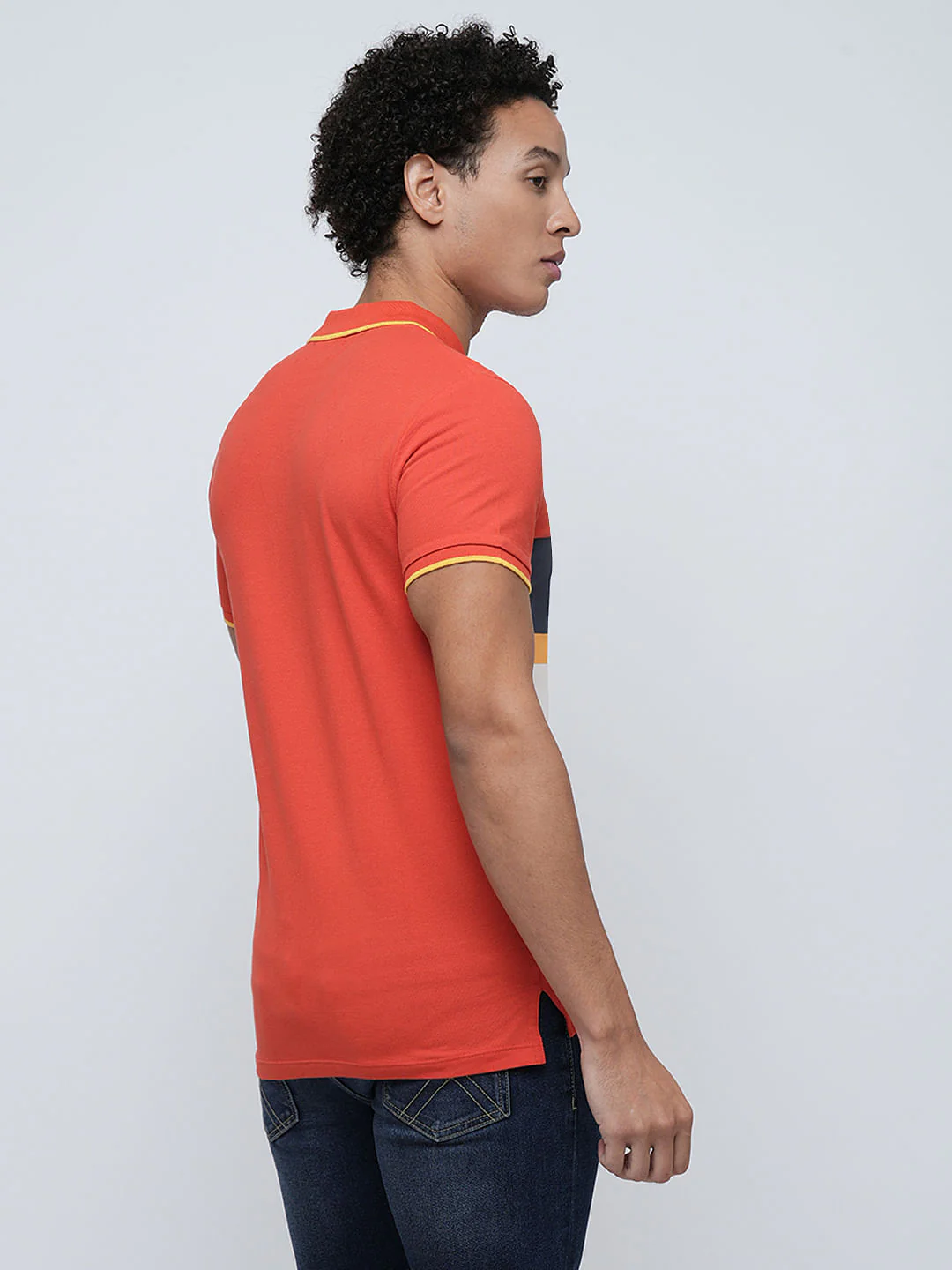PRODUKT by JACK&JONES Red Colourblocked Cotton Polo - Image 4