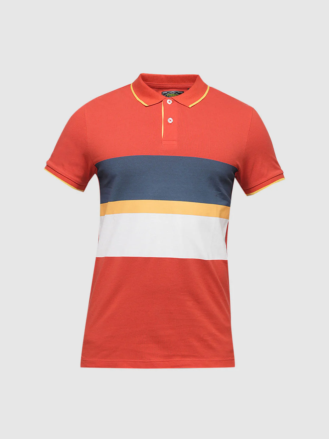 PRODUKT by JACK&JONES Red Colourblocked Cotton Polo - Image 7