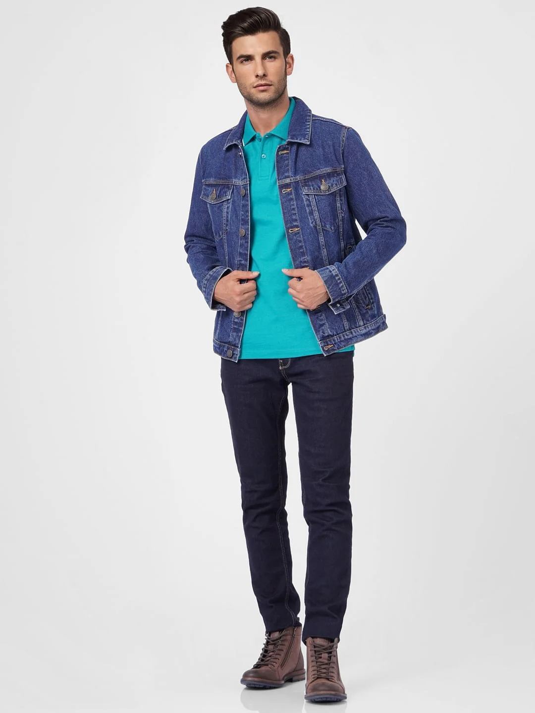 Blue Knit Polo