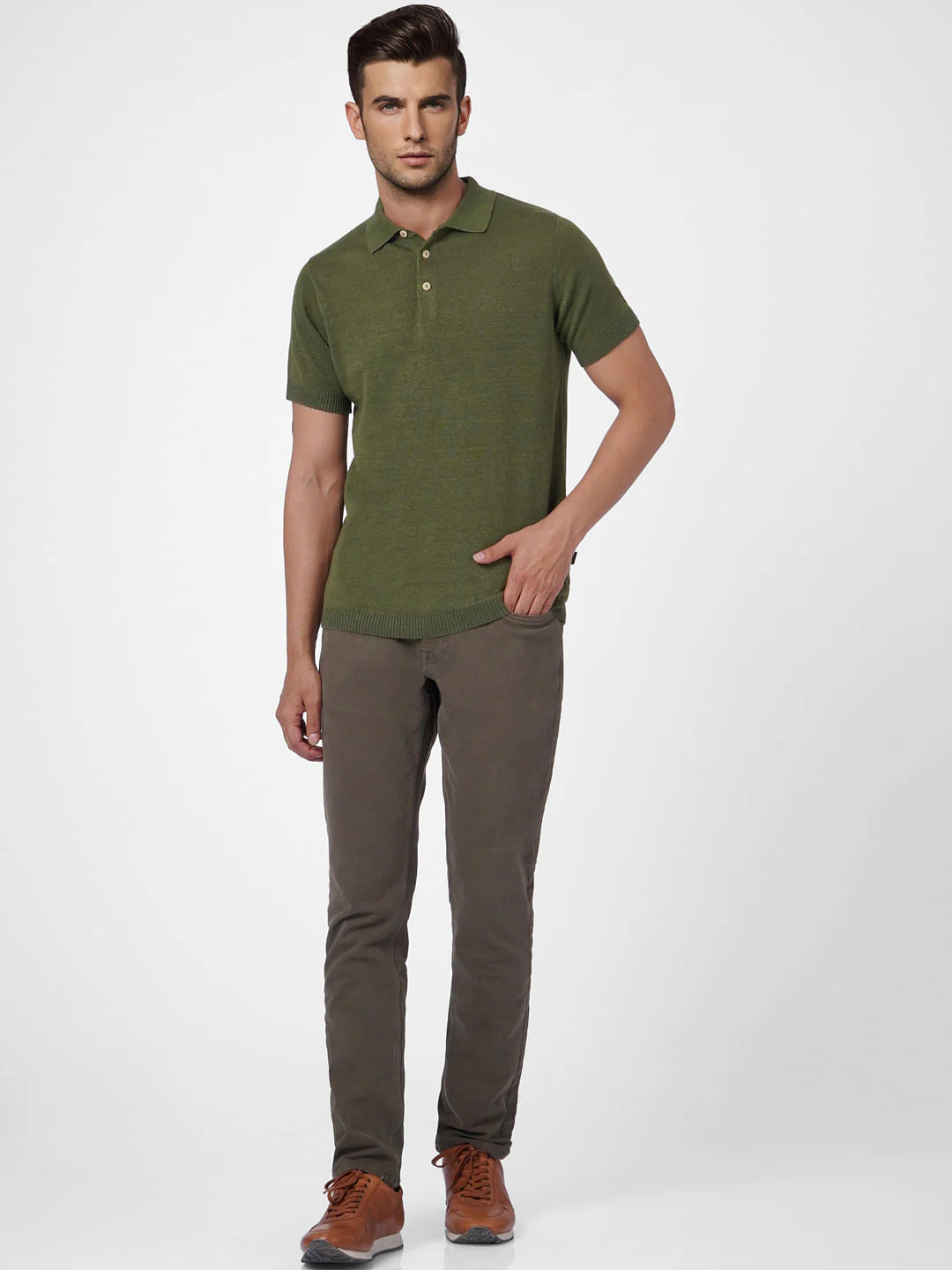 Green Knitted Polo - Image 6