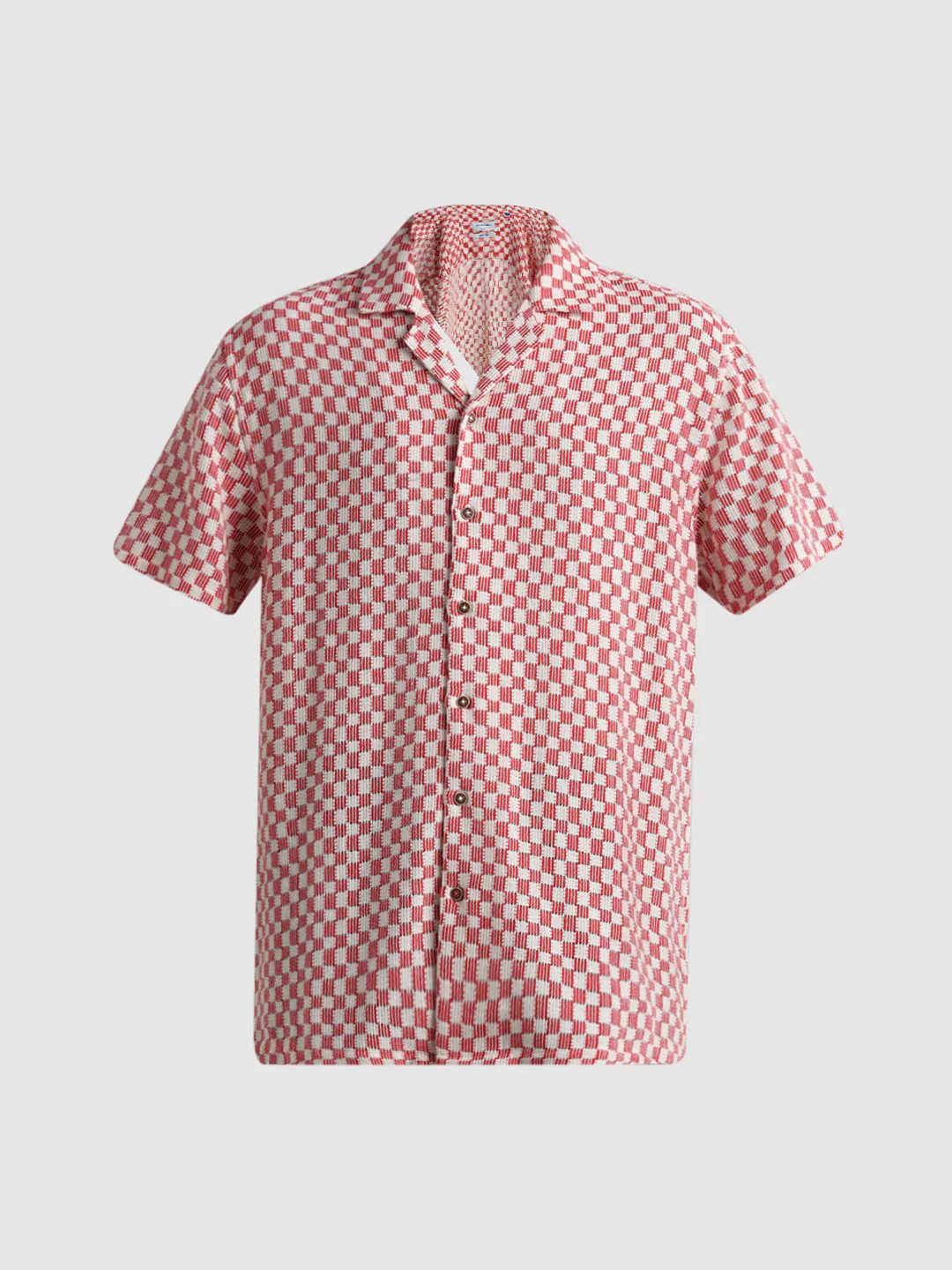 Red Printed Short Sleeves Shirt - Image 7