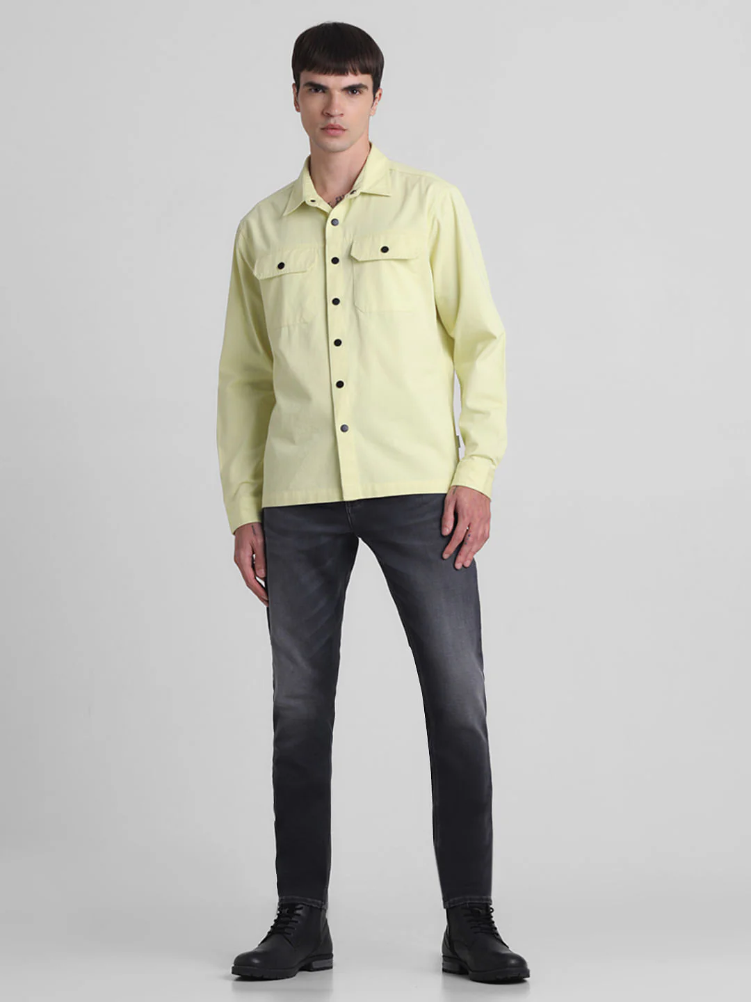Light Yellow Full Sleeves Shirt - Image 6